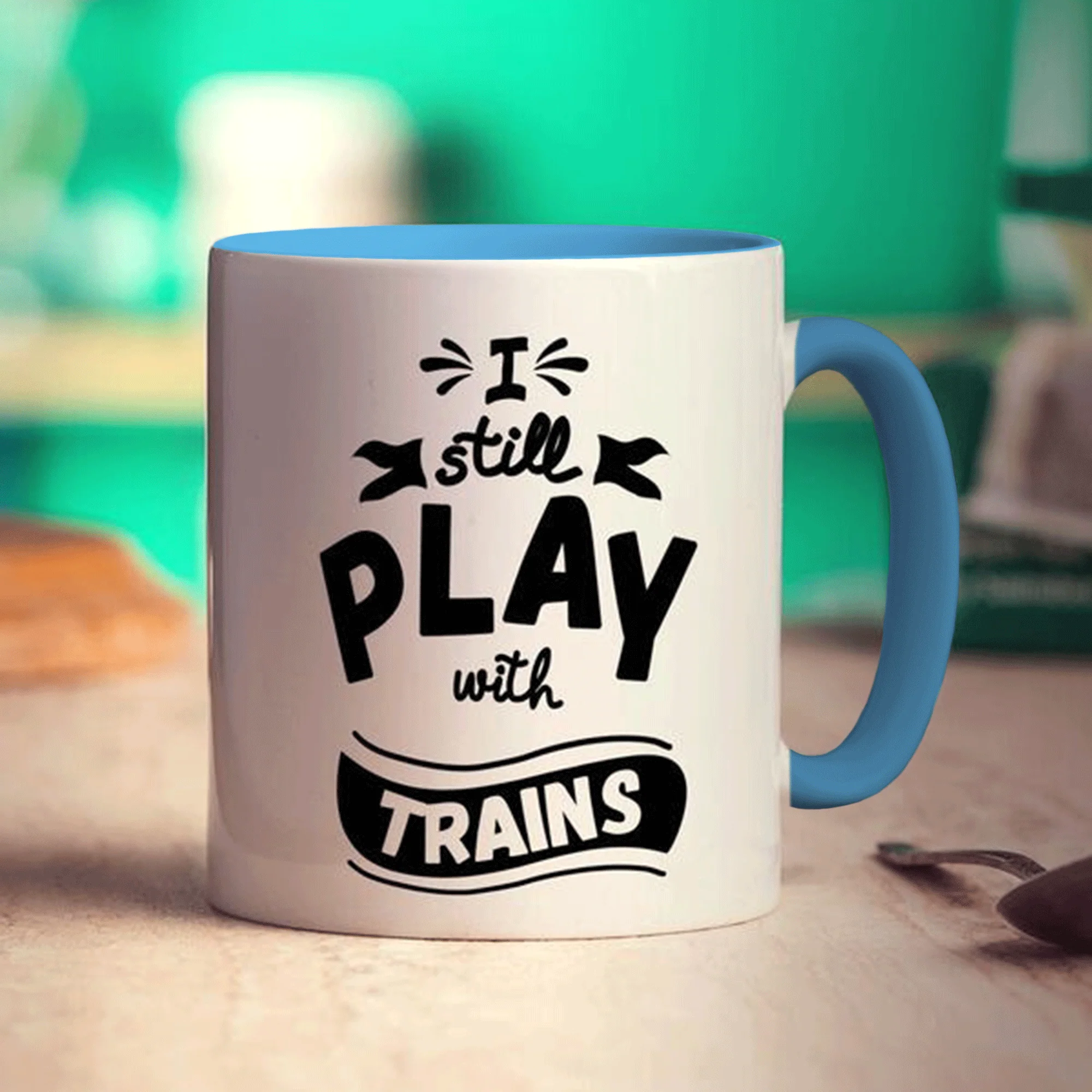 I Still Play with Trains Mug - Image 8