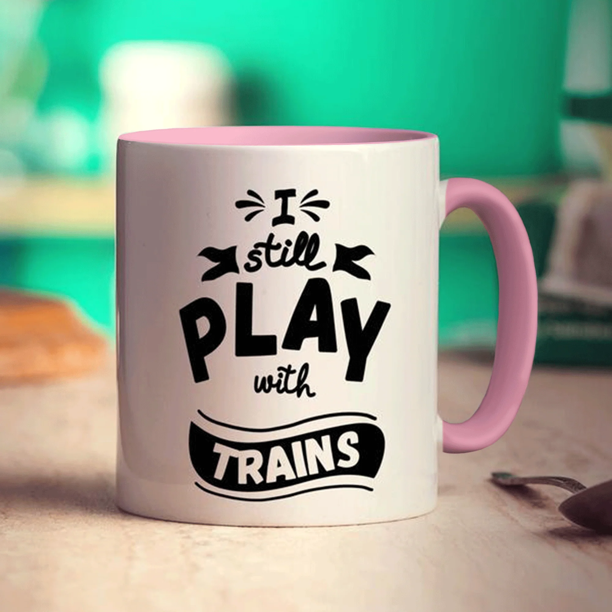 I Still Play with Trains Mug - Image 9