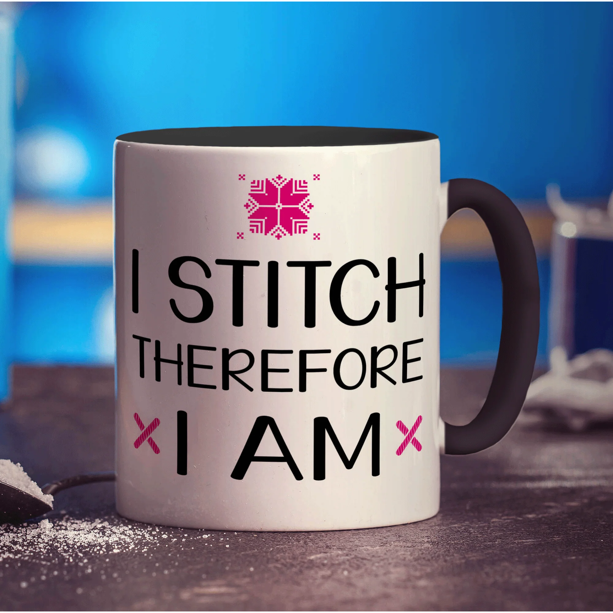 I Stitch Therefore I am Mug - Image 10