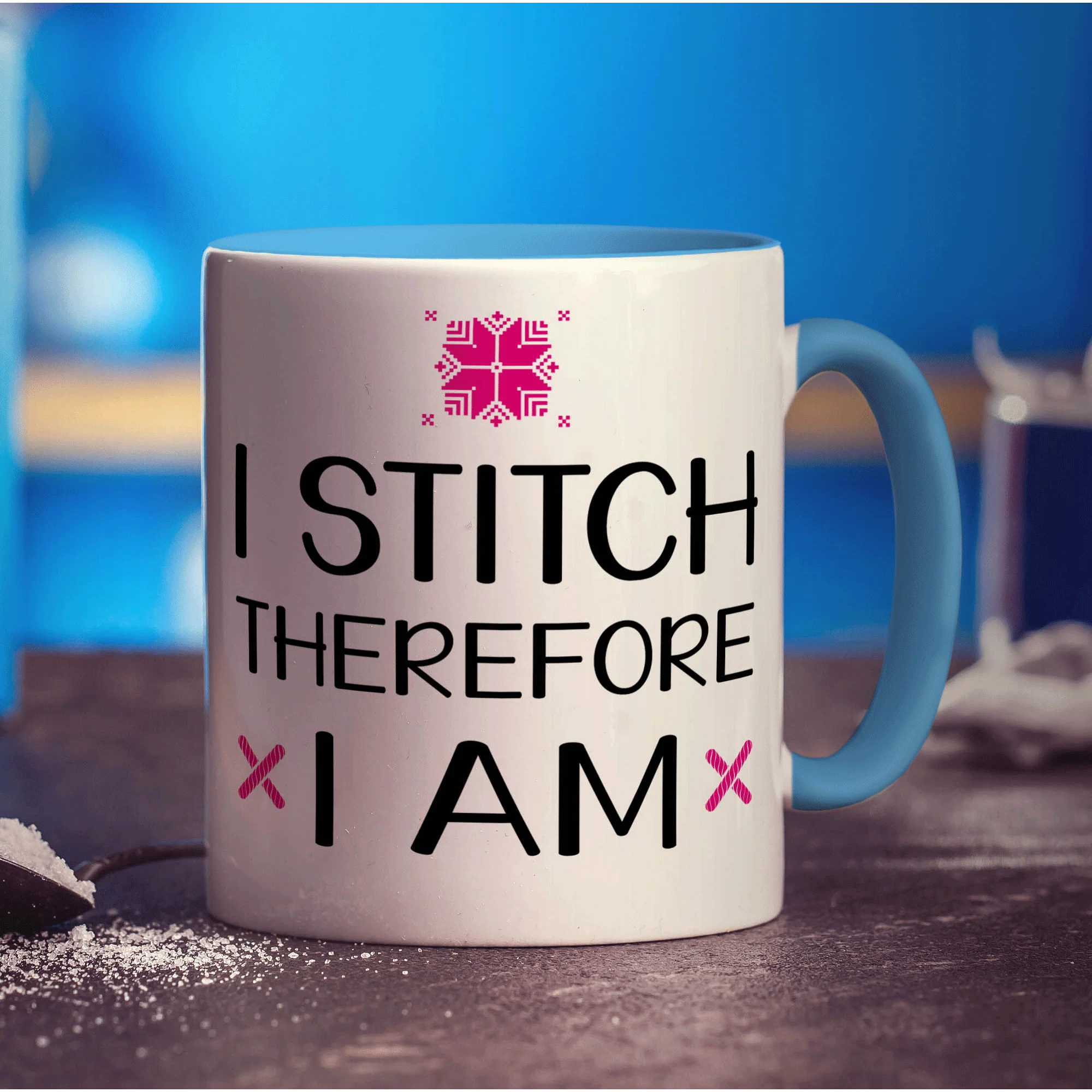 I Stitch Therefore I am Mug - Image 8