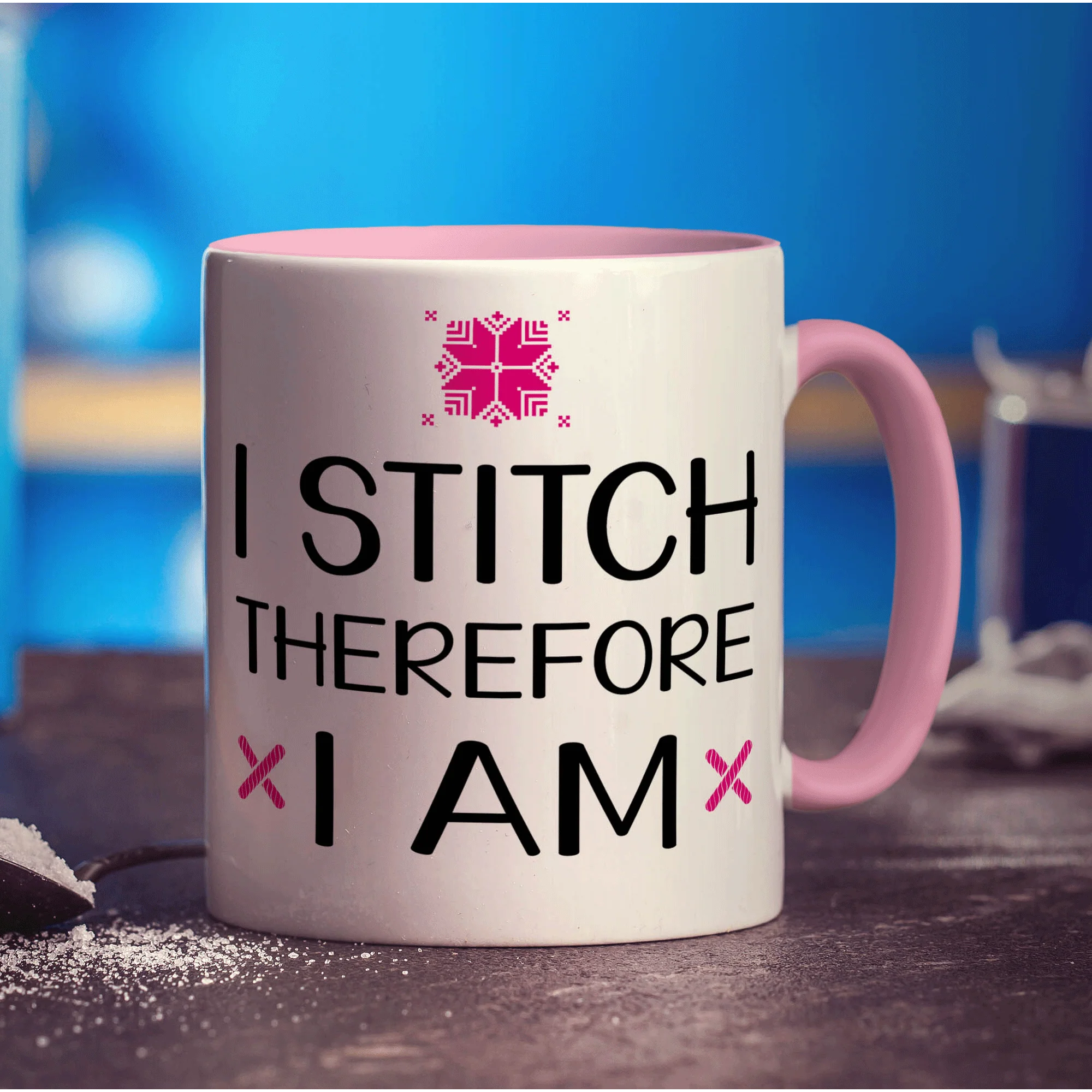 I Stitch Therefore I am Mug - Image 9