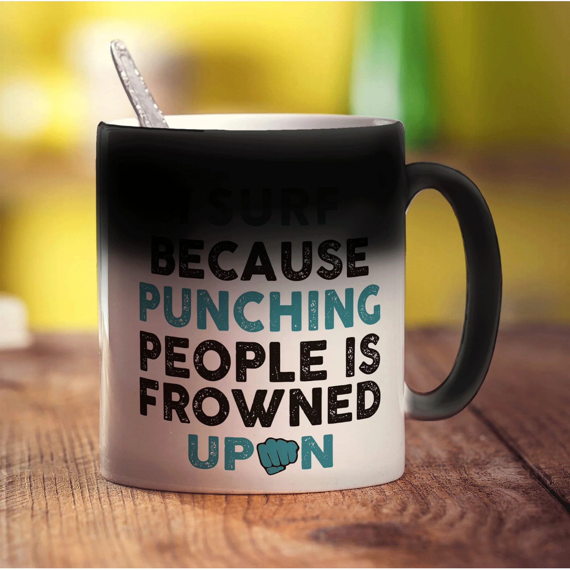 I Surf Because Punching People is Frowned Upon Mug - Image 6