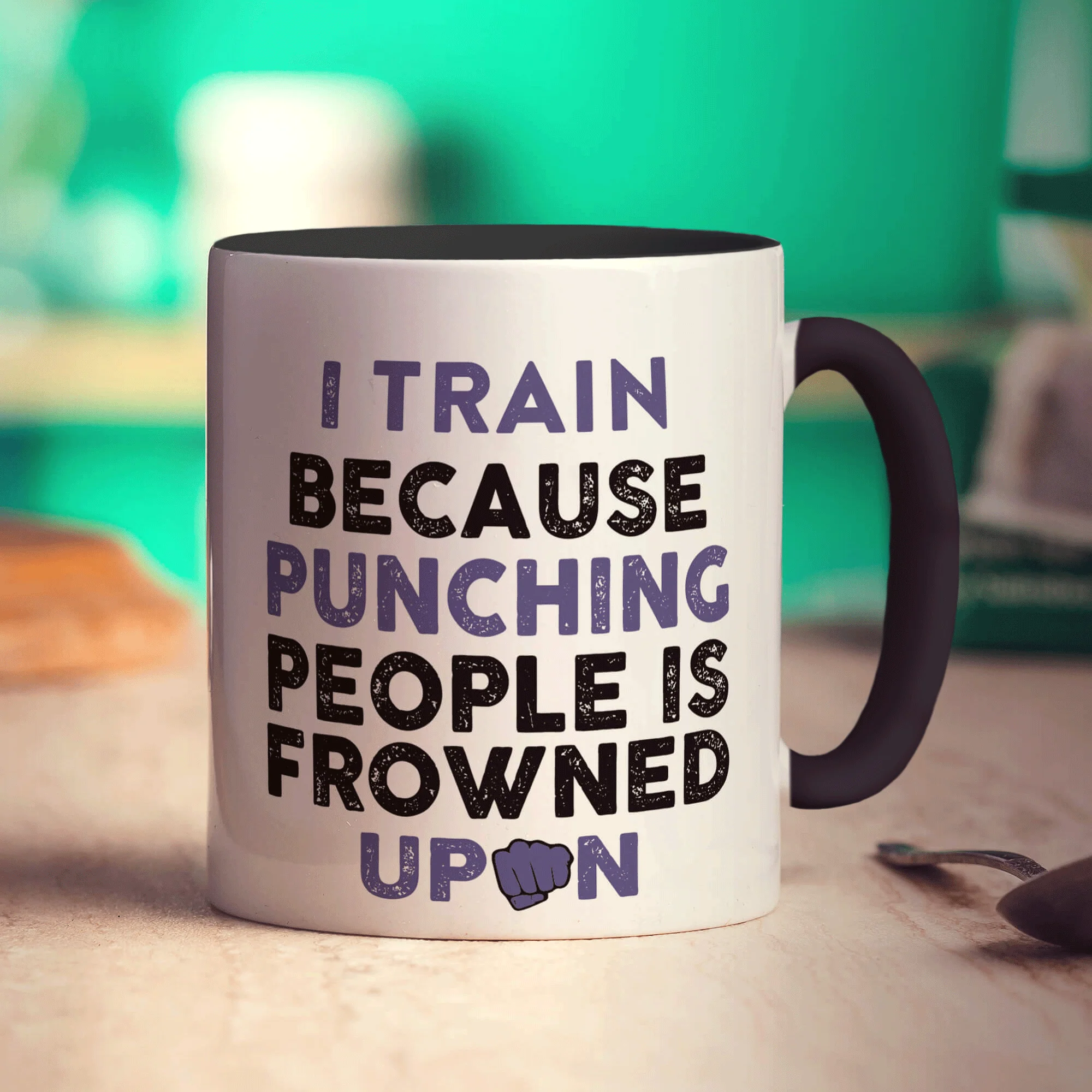 I Train Because Punching People is Frowned Upon Mug - Image 10