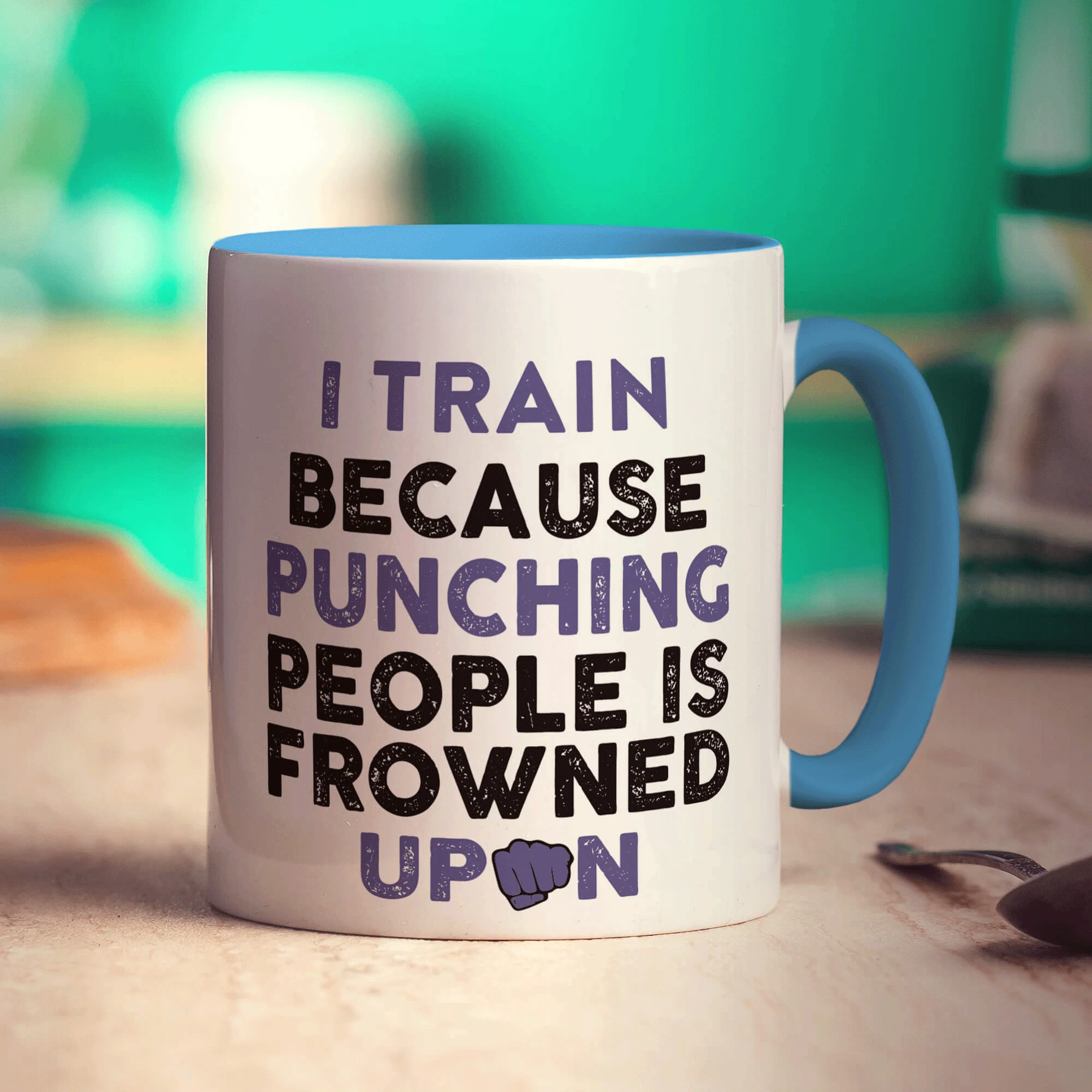 I Train Because Punching People is Frowned Upon Mug - Image 8