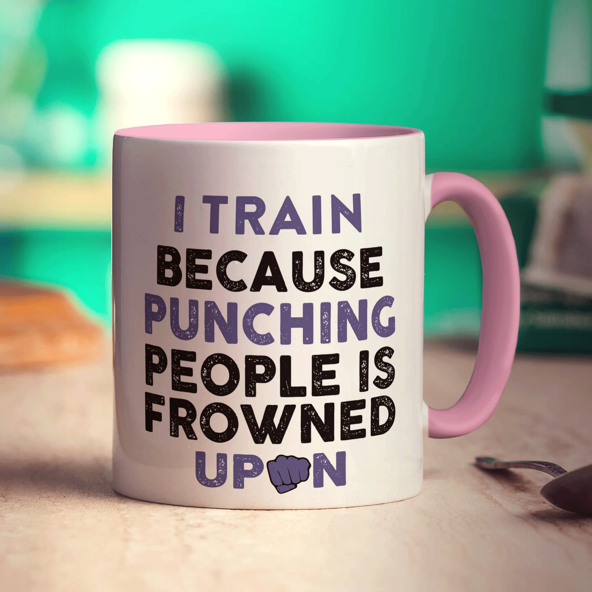 I Train Because Punching People is Frowned Upon Mug - Image 9