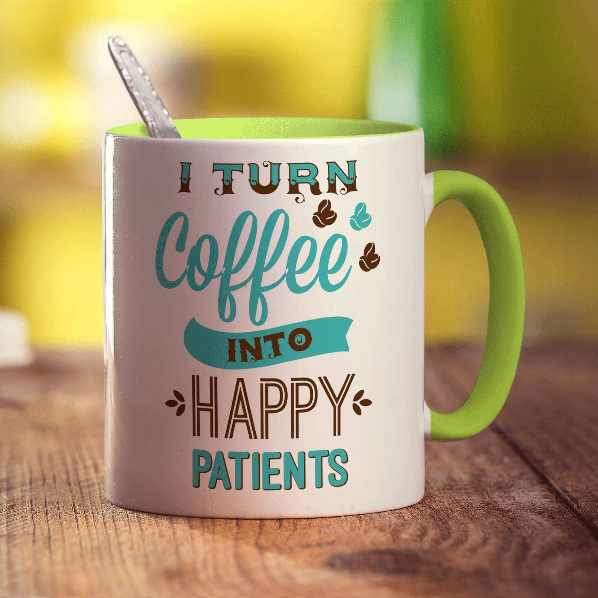I Turn Coffee into Happy Patients Mug - Image 7