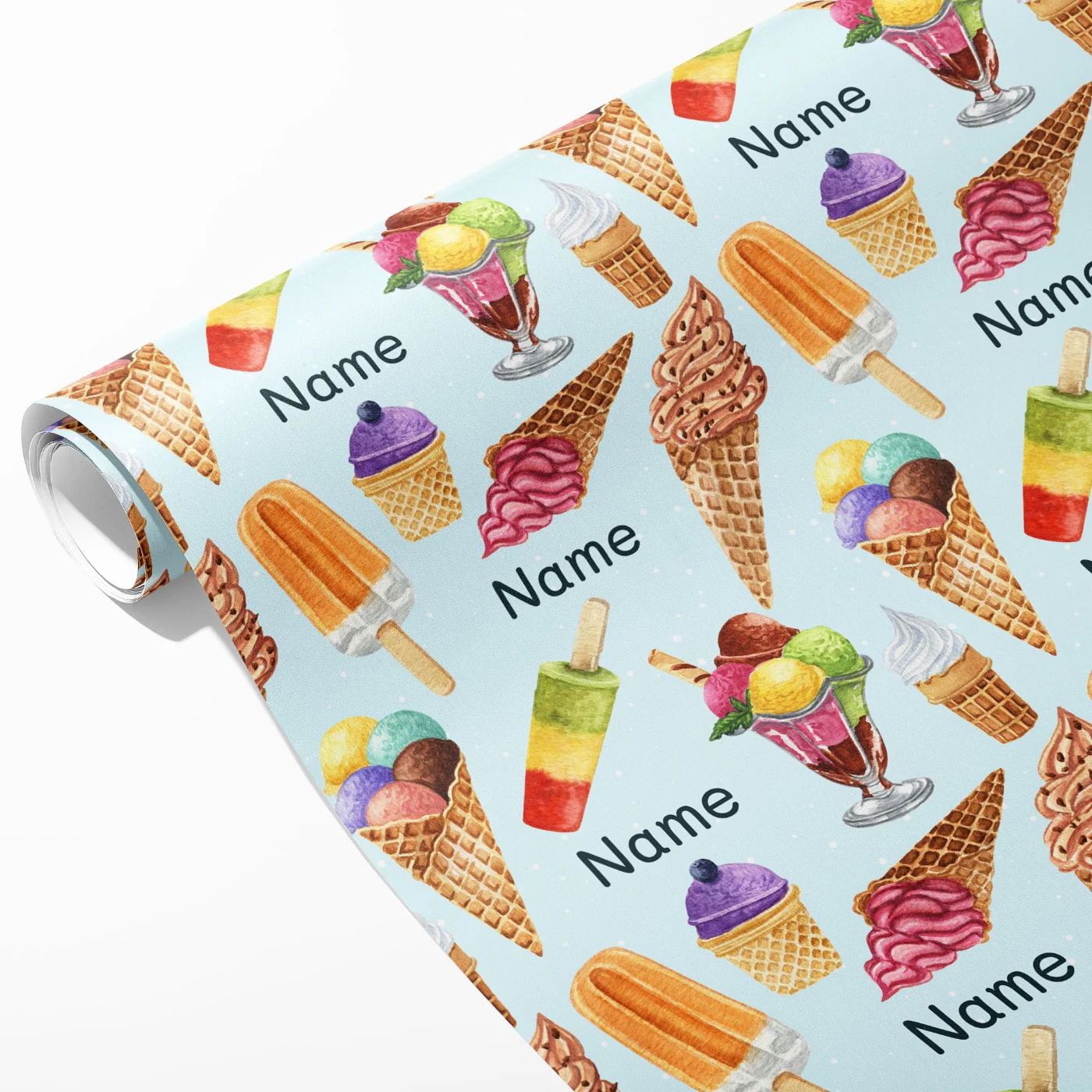 Ice Cream Name Wrapping Paper - Image 2