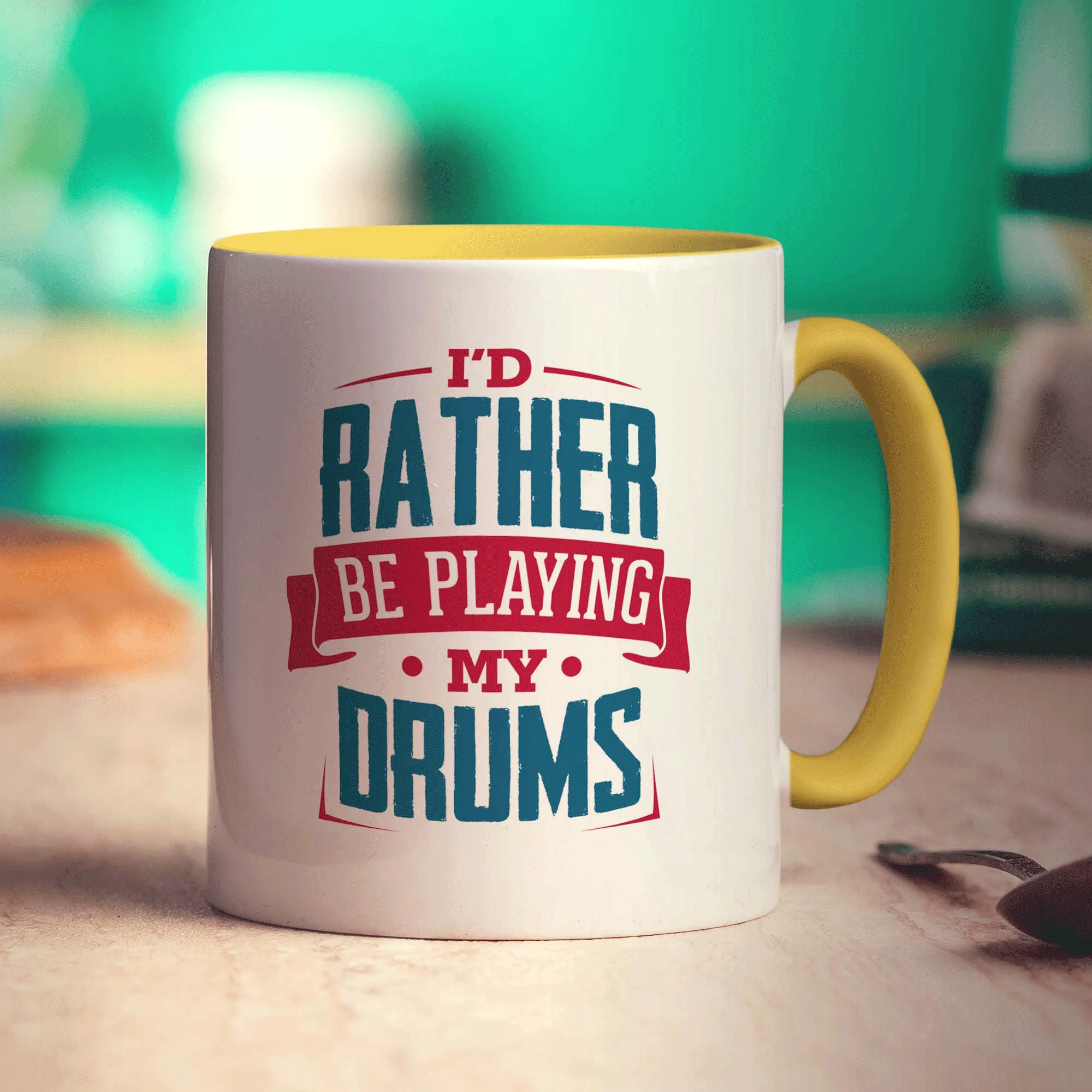 I'd Rather Be Playing My Drums Mug - Image 5