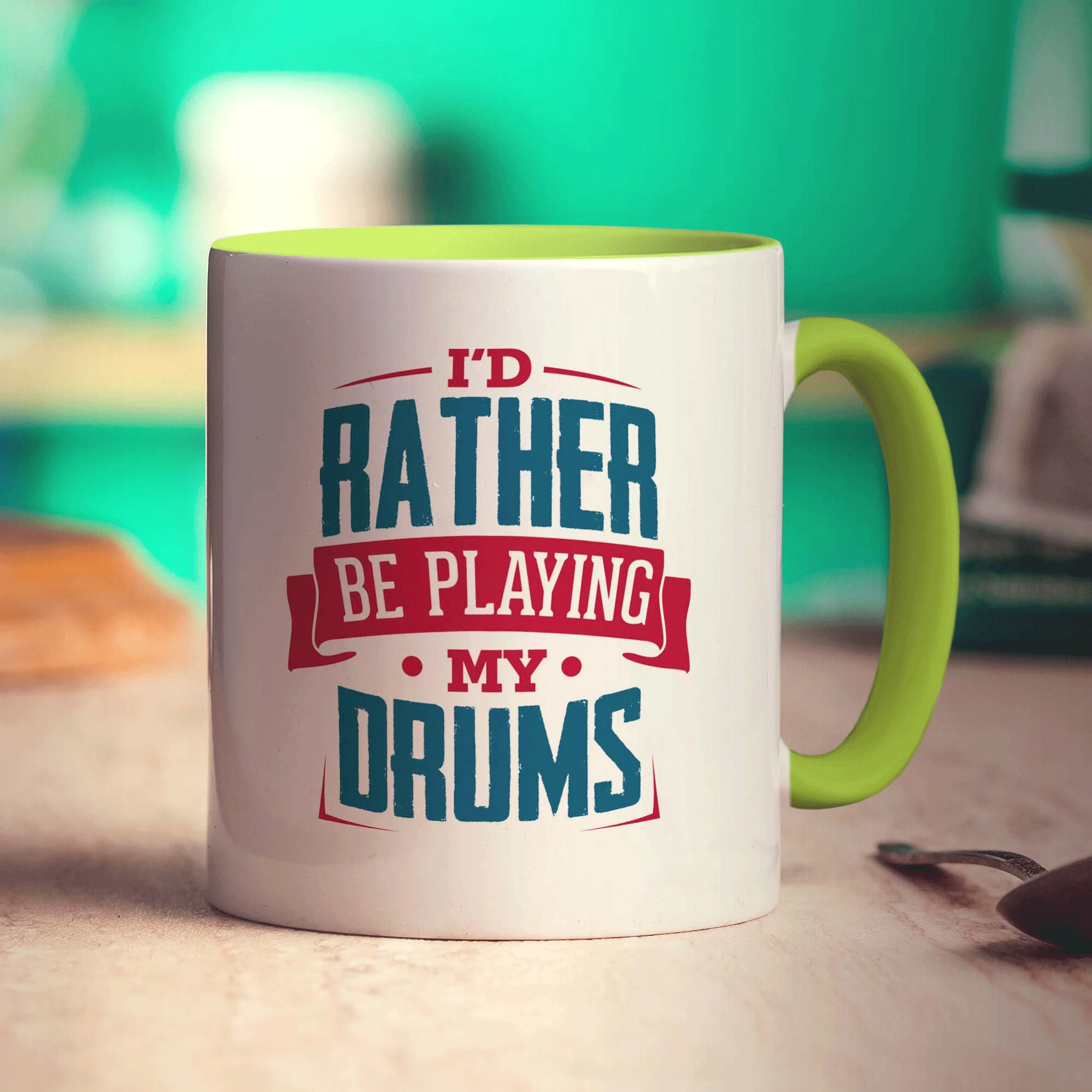 I'd Rather Be Playing My Drums Mug - Image 7