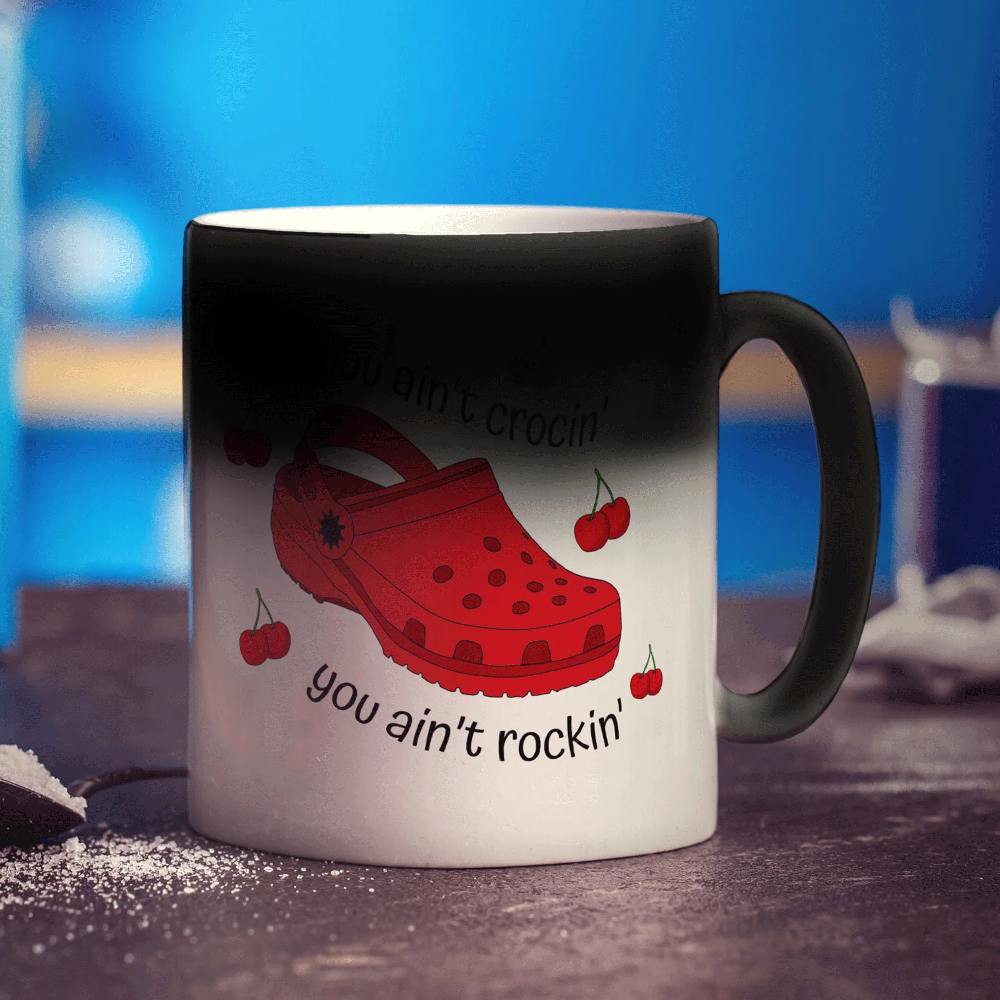 If You Ain't Crocin' You Ain't Rockin' Red Croc Mug - Image 6