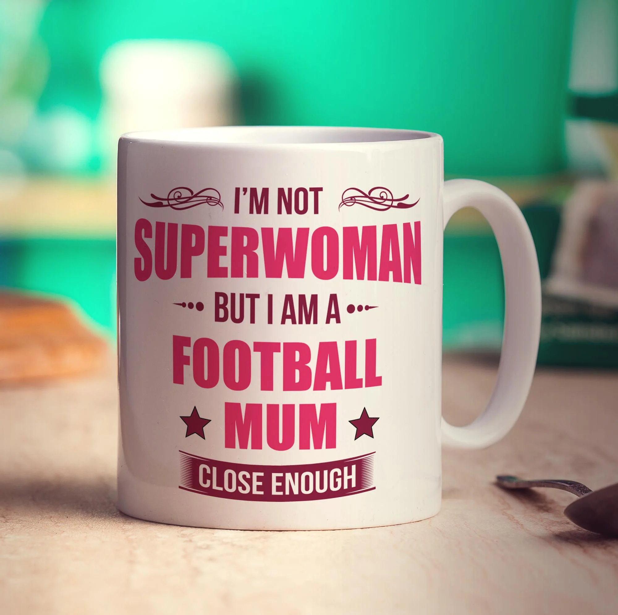 I'm Not Superwoman But I Am A Football Mum... Close Enough Mug - Image 3