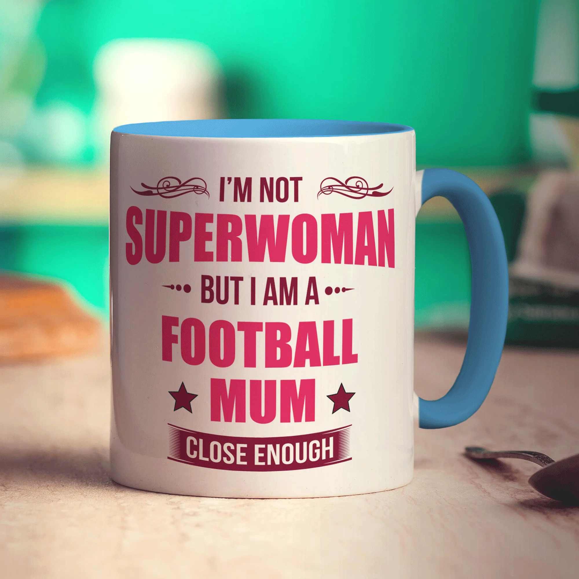 I'm Not Superwoman But I Am A Football Mum... Close Enough Mug - Image 8