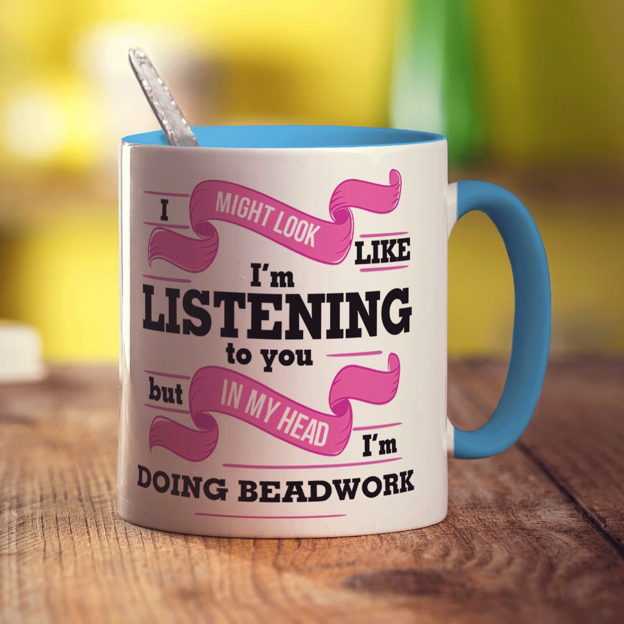 In My Head I'm Doing Beadwork Mug - Image 6