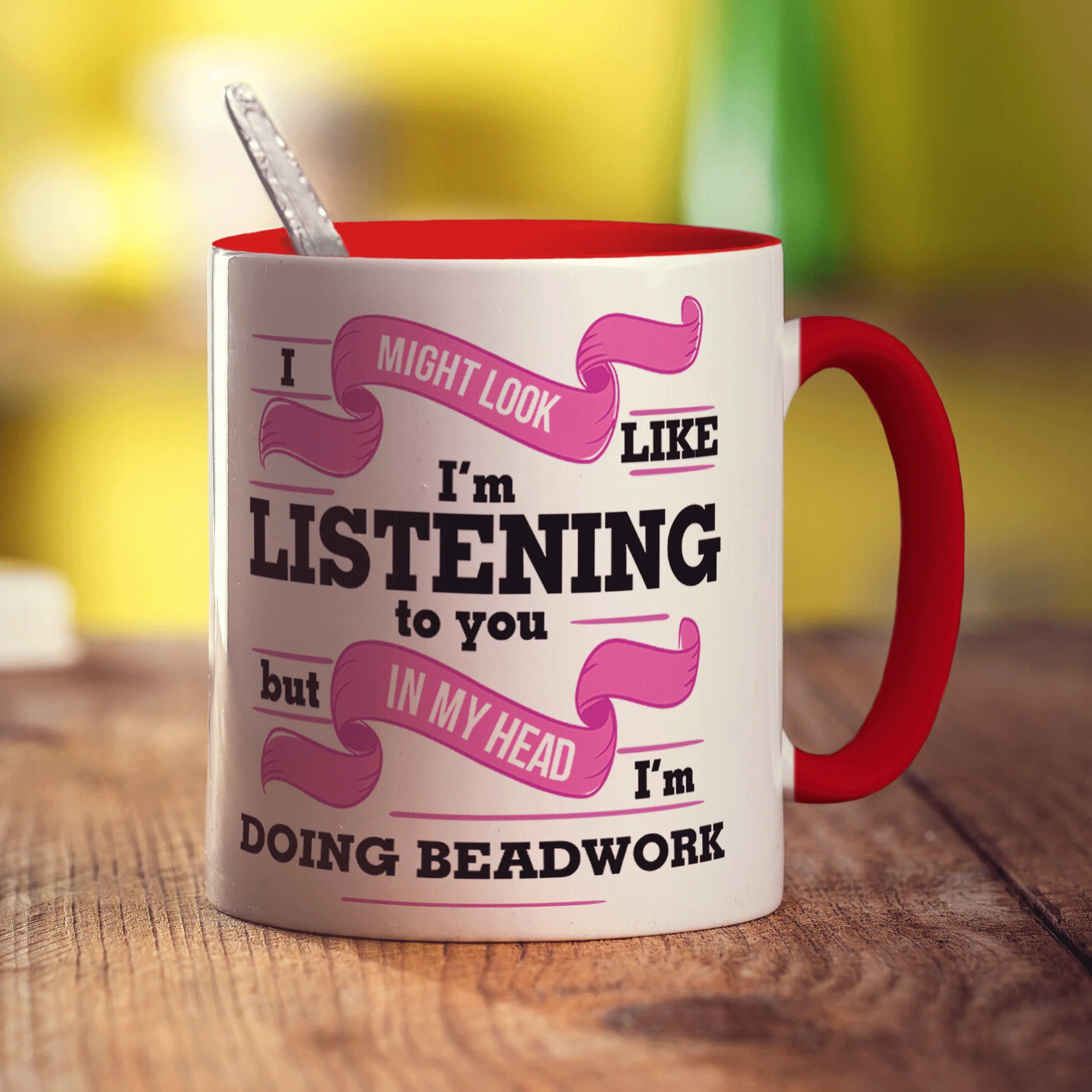 In My Head I'm Doing Beadwork Mug - Image 9