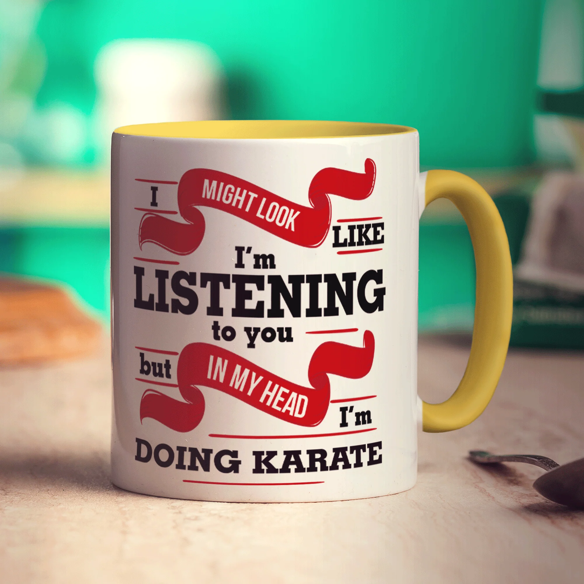 In My Head I'm Doing Karate Mug - Image 3
