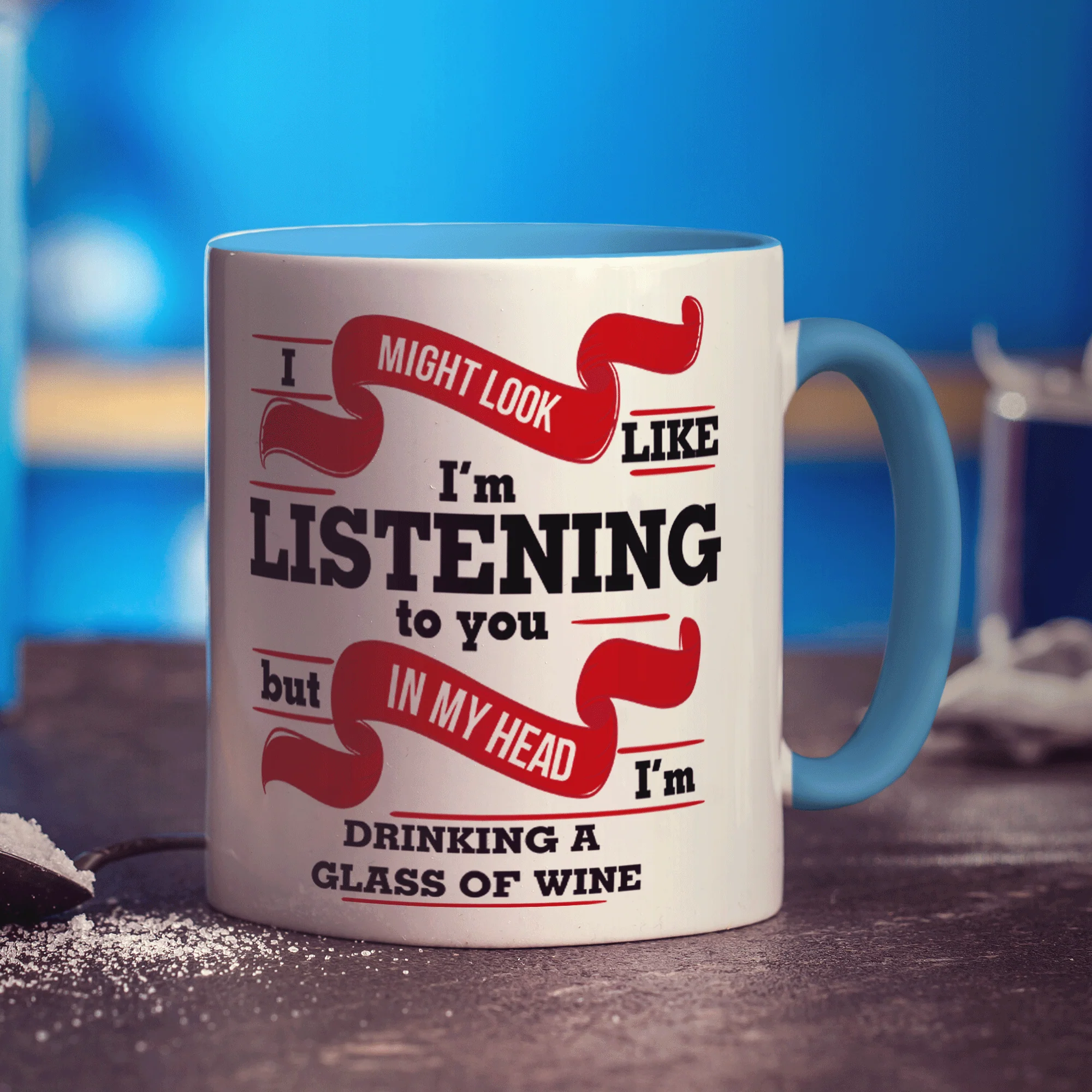 In My Head I'm Drinking A Glass Of Wine Mug - Image 6