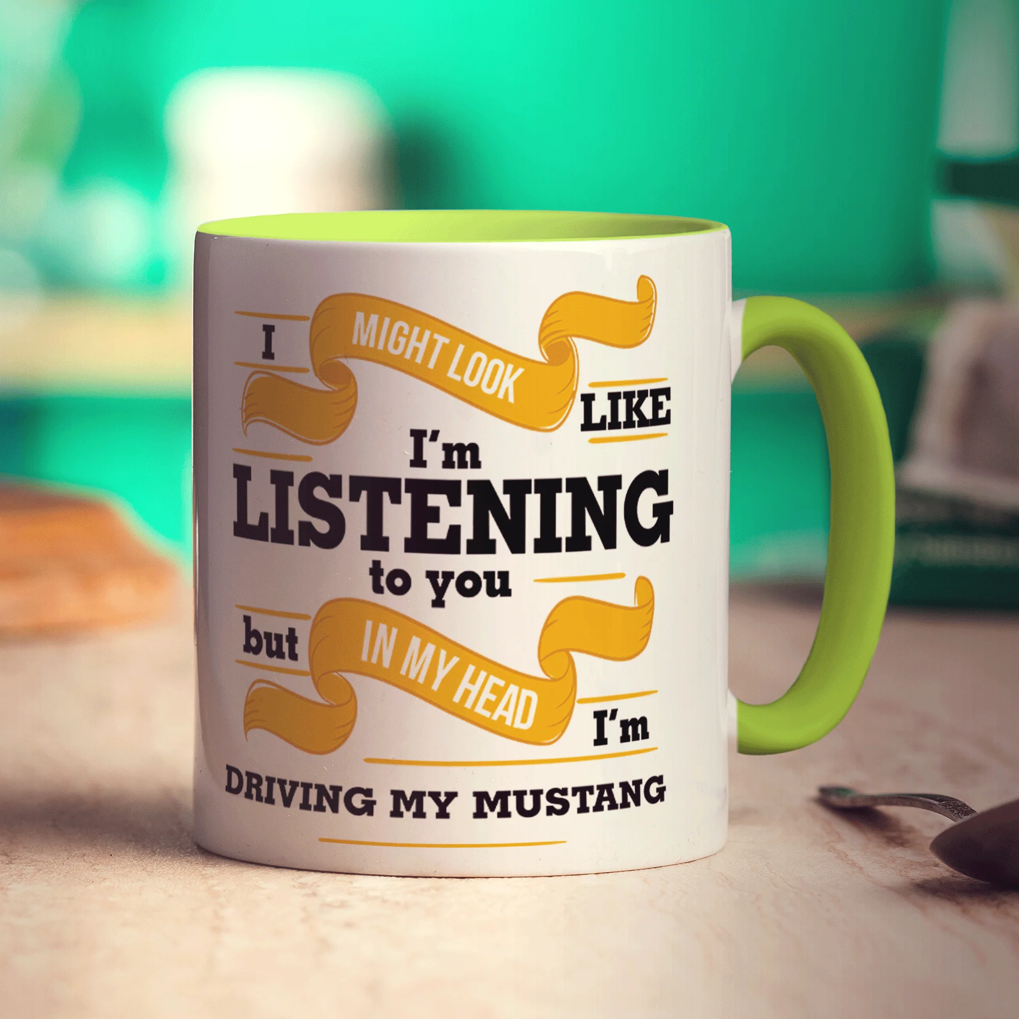 In My Head I'm Driving My Mustang Mug - Image 5