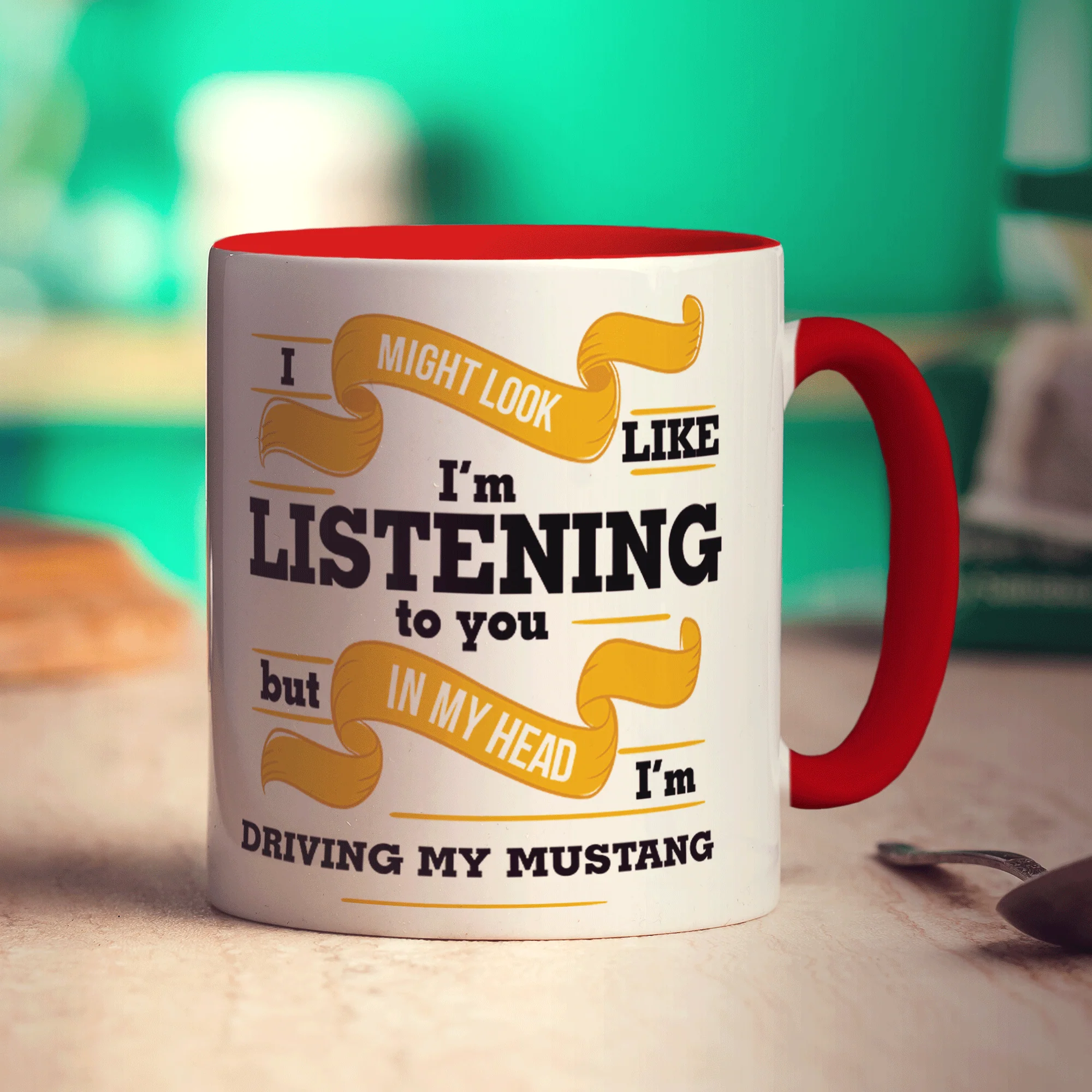 In My Head I'm Driving My Mustang Mug - Image 9
