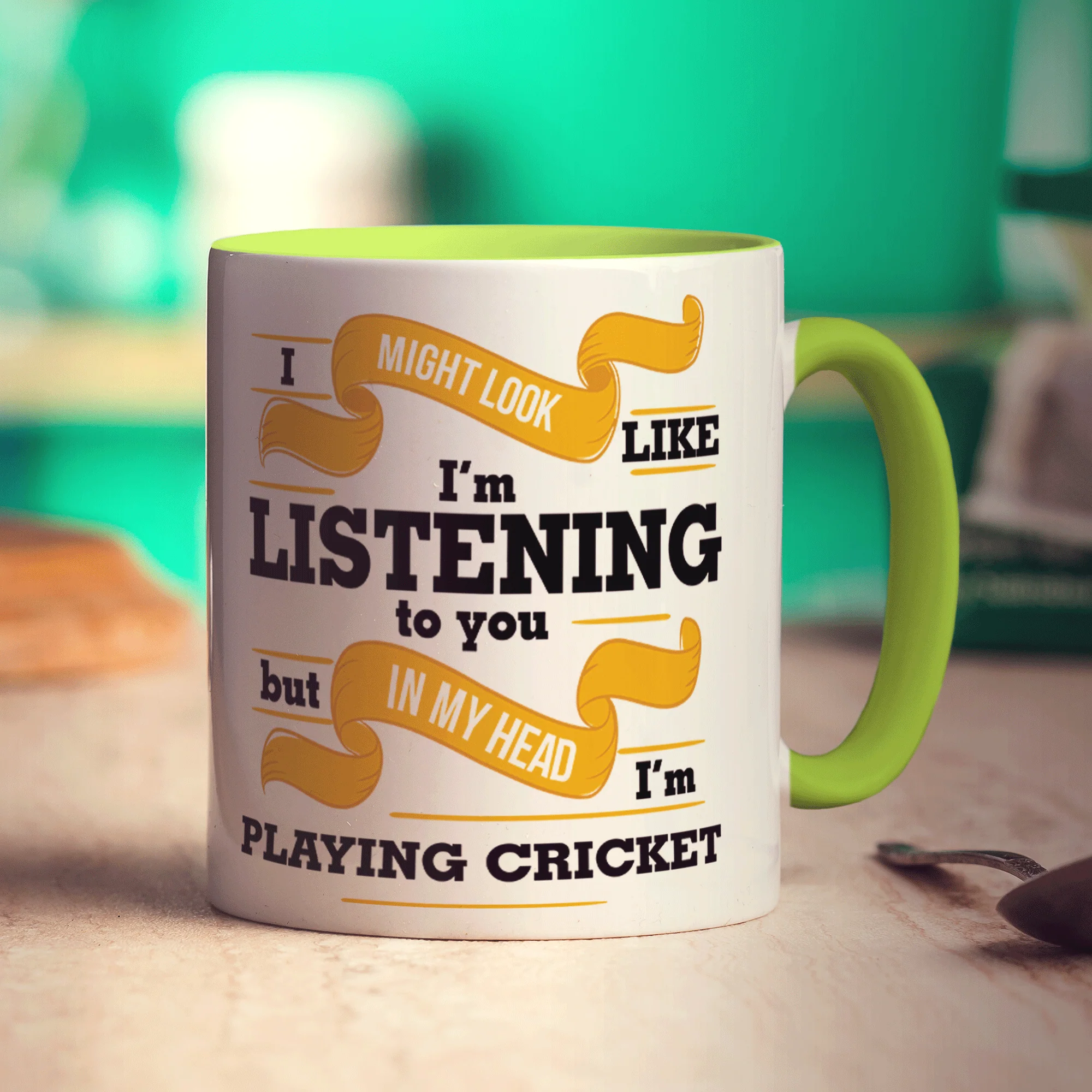 In My Head I'm Playing Cricket Mug - Image 5