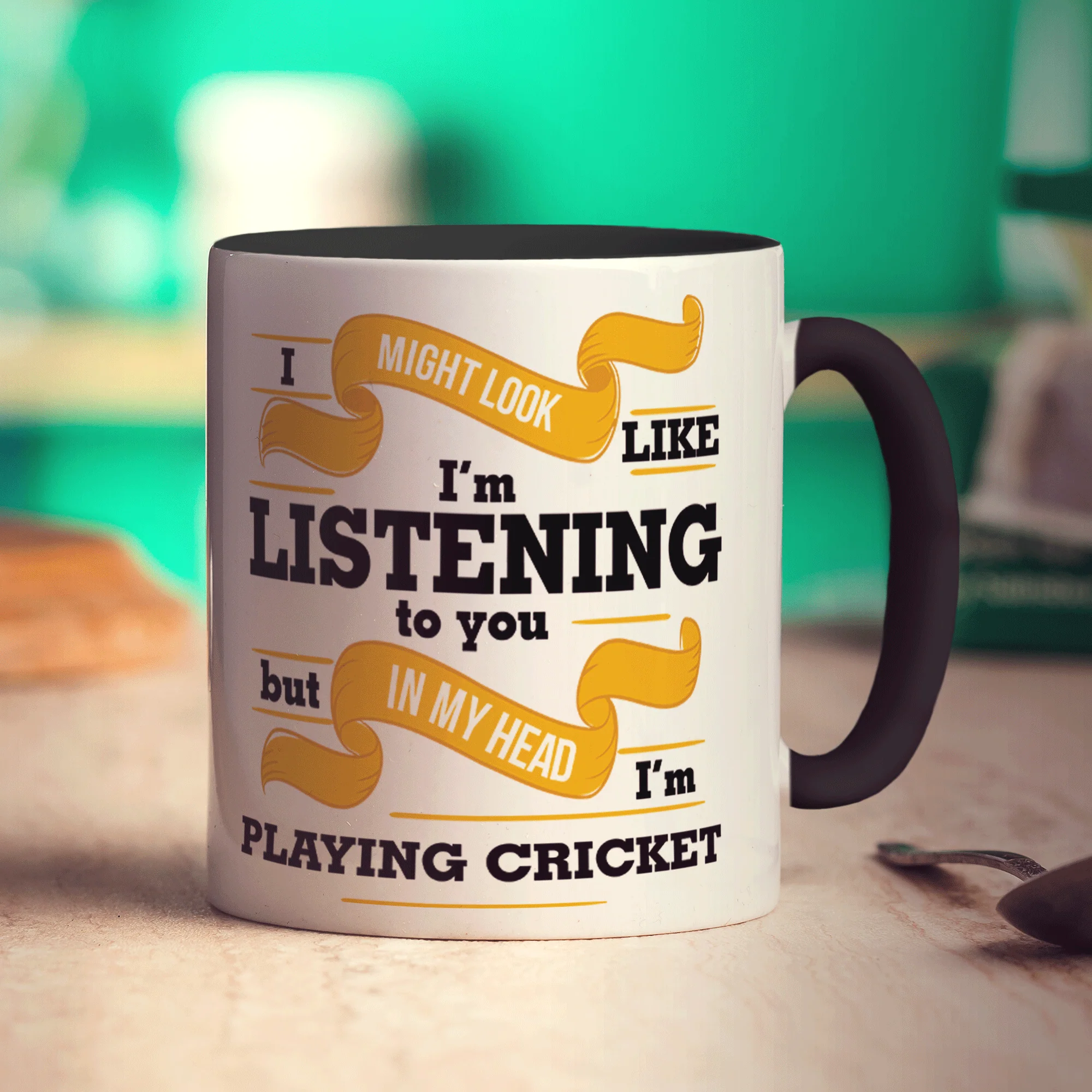 In My Head I'm Playing Cricket Mug - Image 8