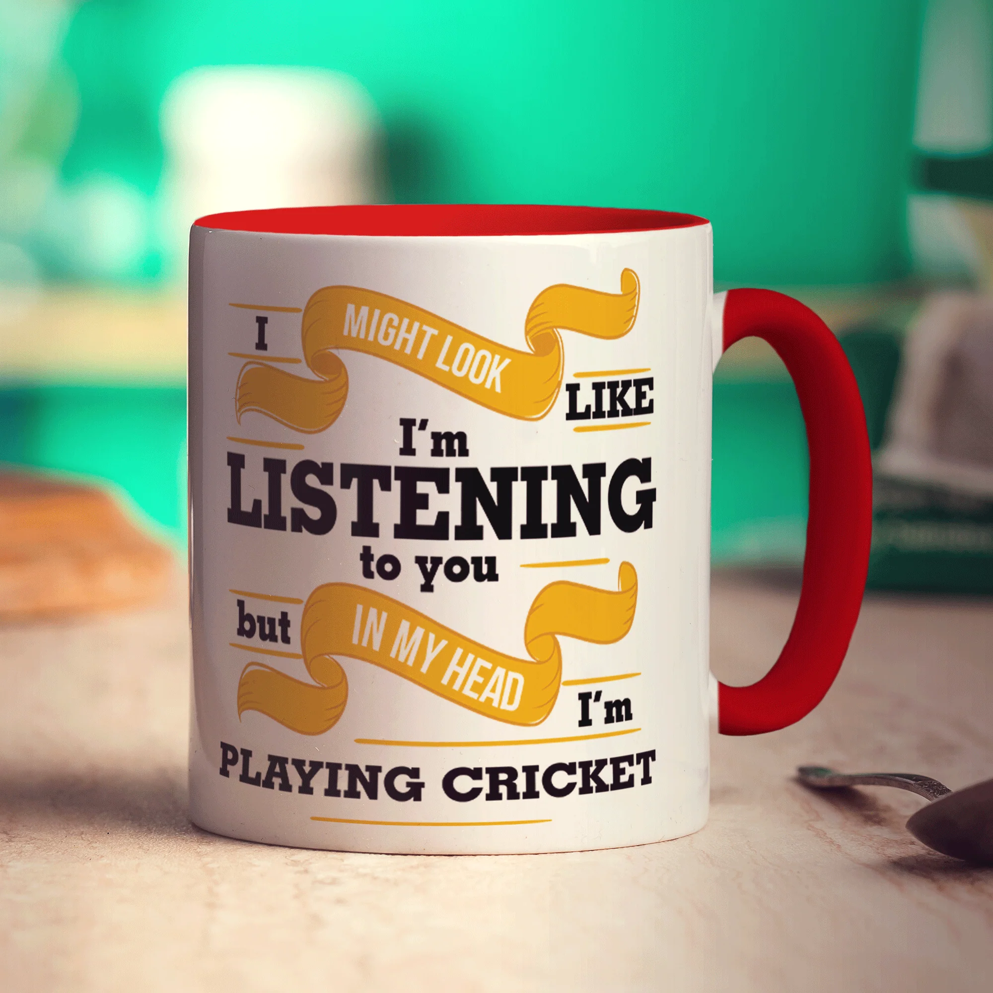 In My Head I'm Playing Cricket Mug - Image 9