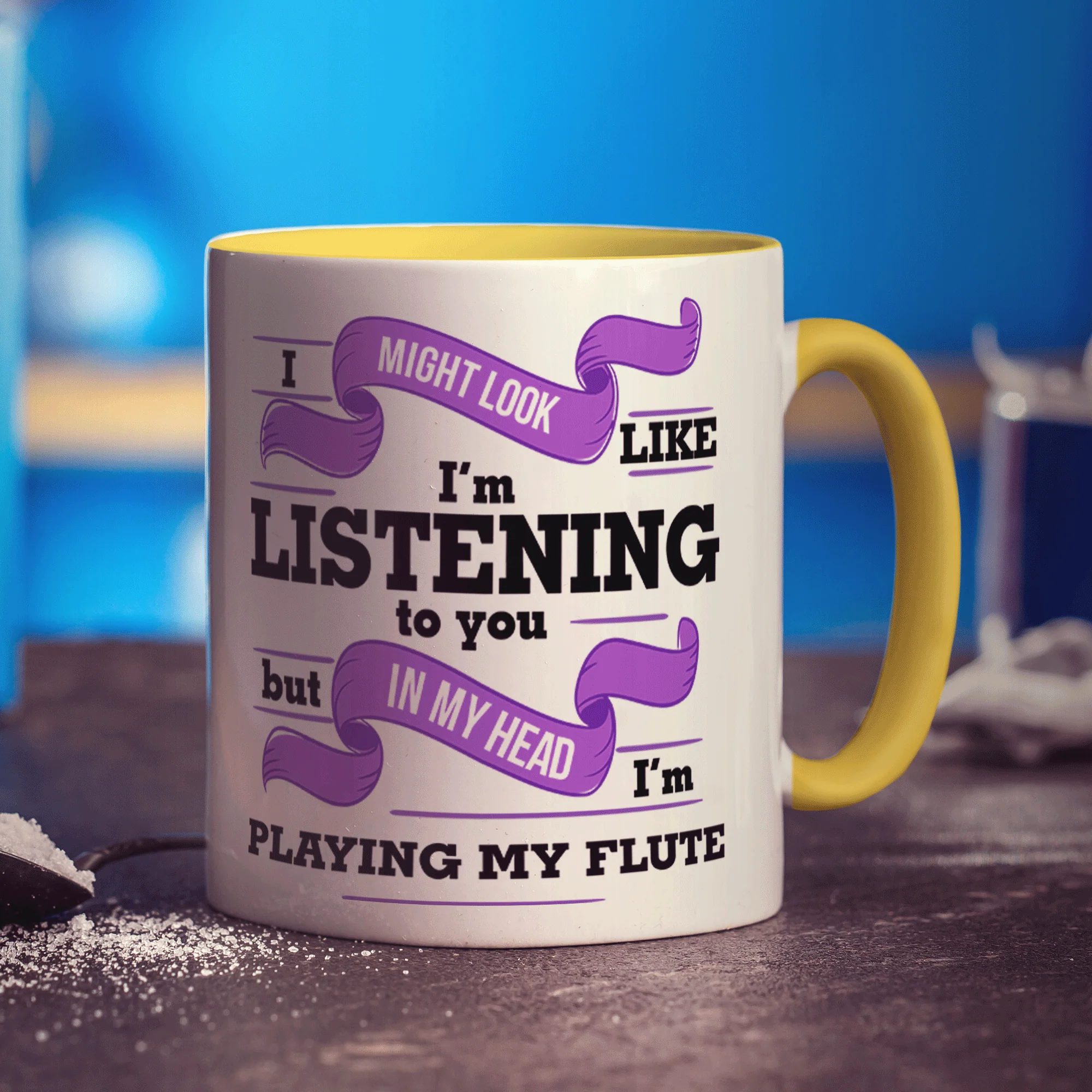 In My Head I'm Playing My Flute Mug - Image 3