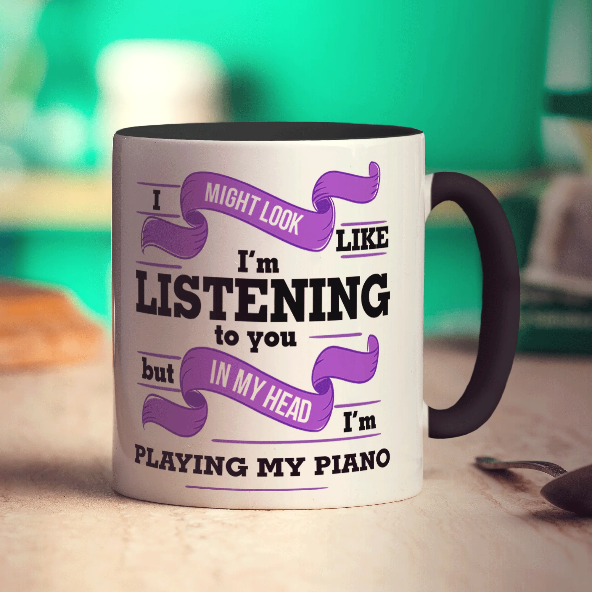 In My Head I'm Playing My Piano Mug - Image 8