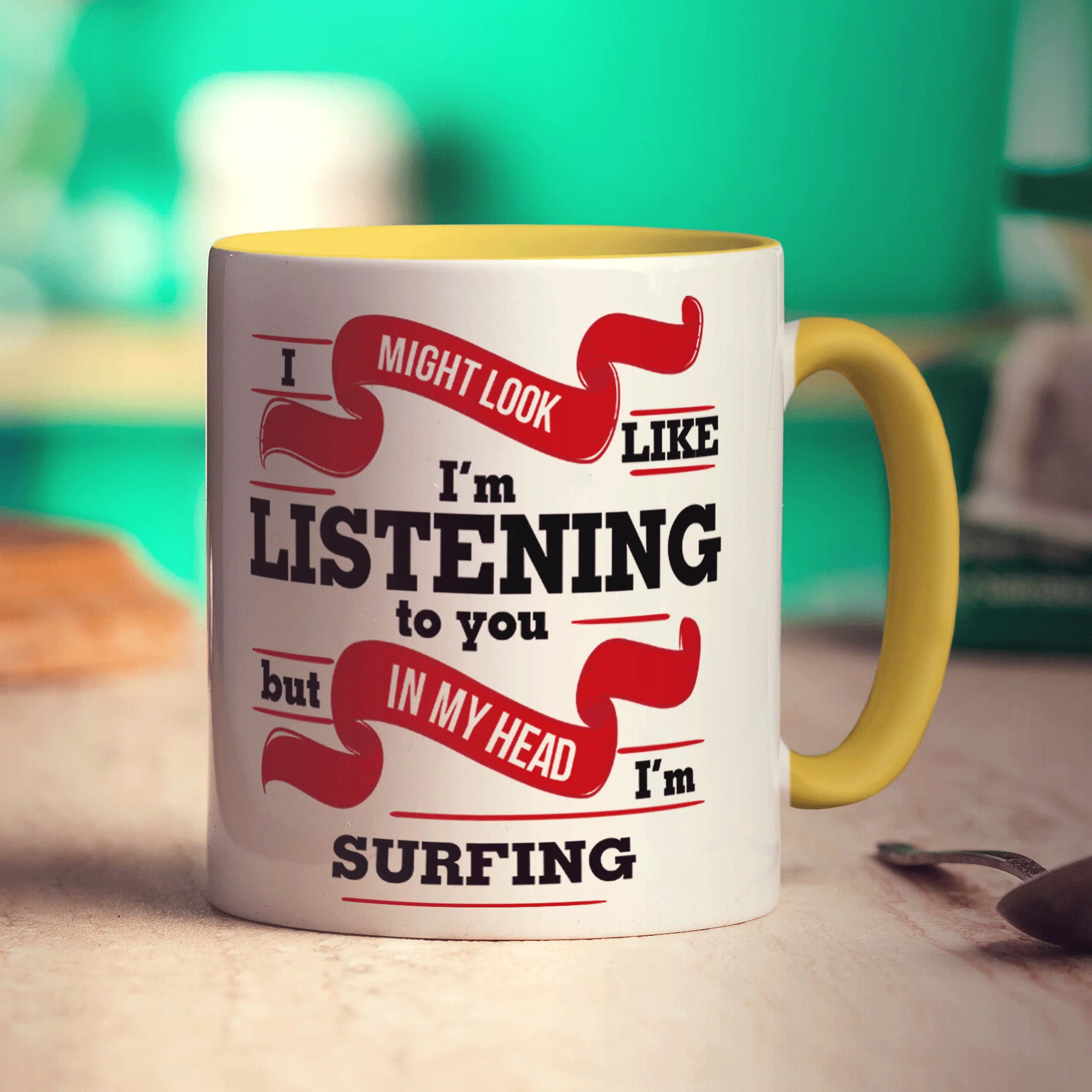 In My Head I'm Surfing Mug - Image 3