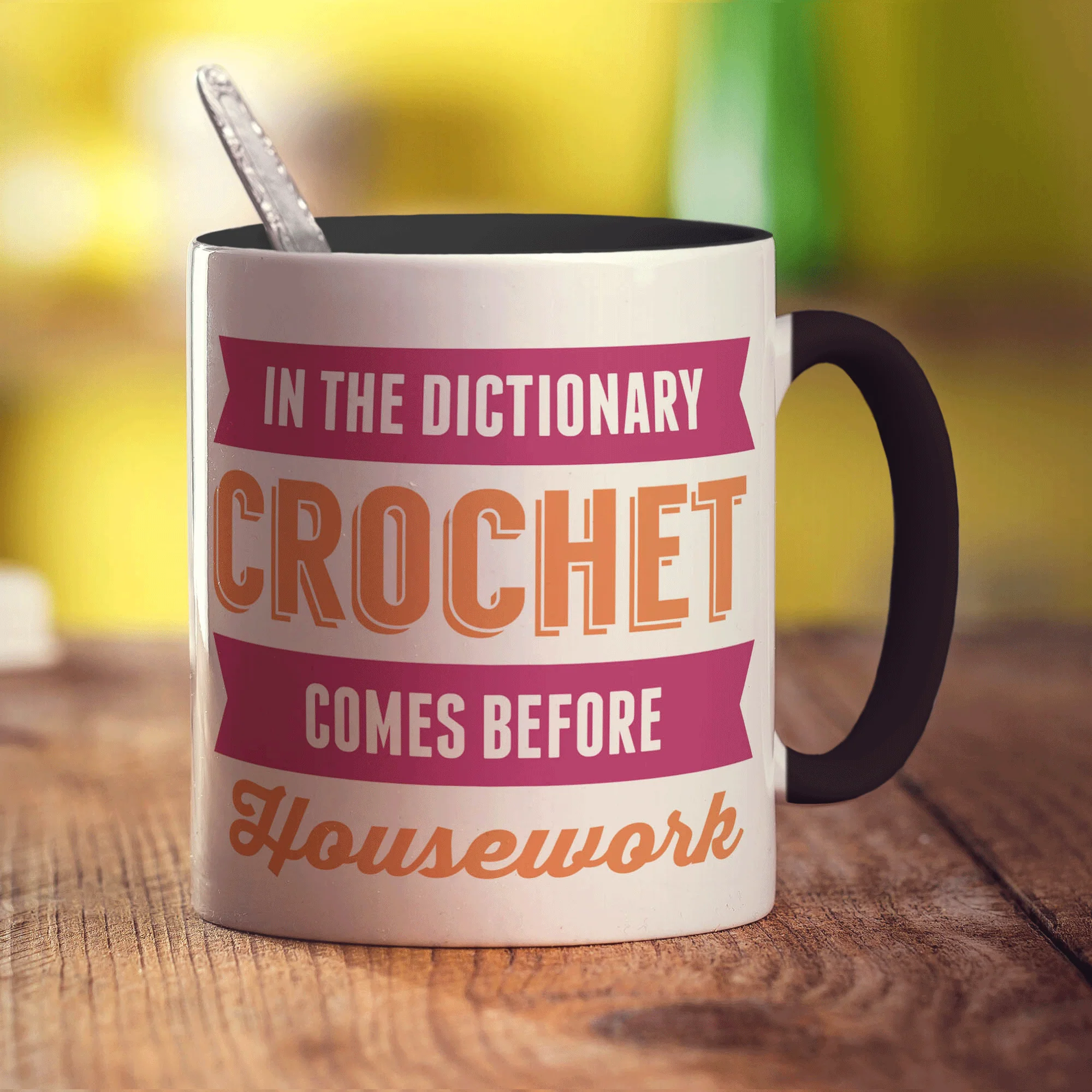 In The Dictionary Crochet Comes Before Housework Mug - Image 10