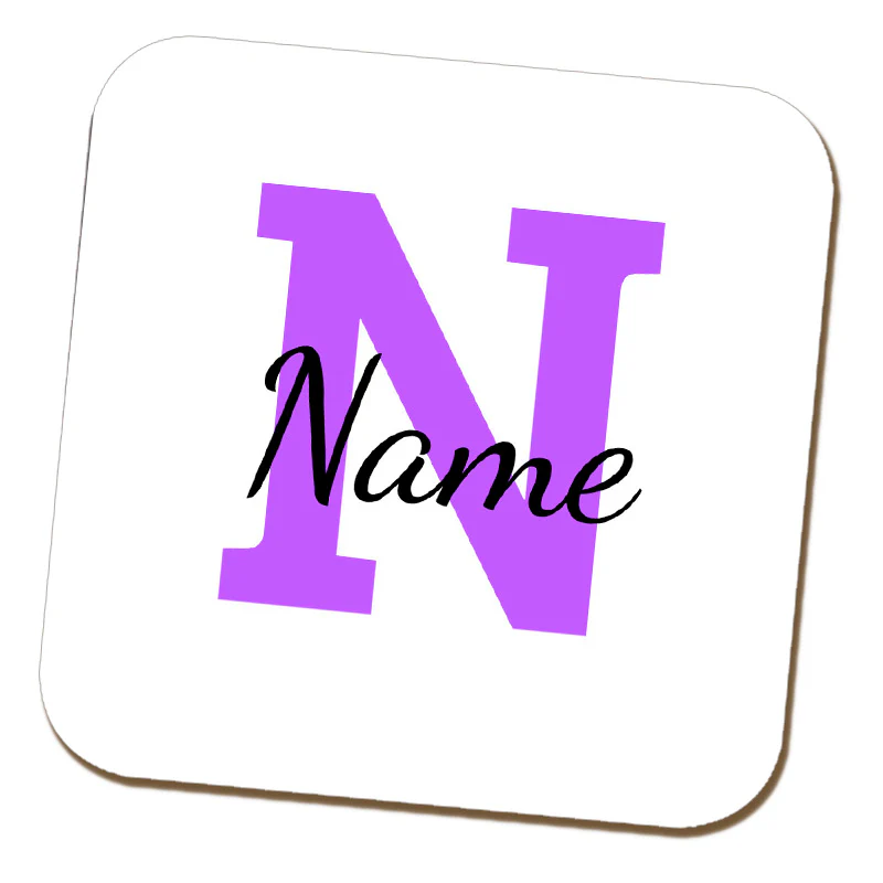 Initial Coaster with Name - Image 3
