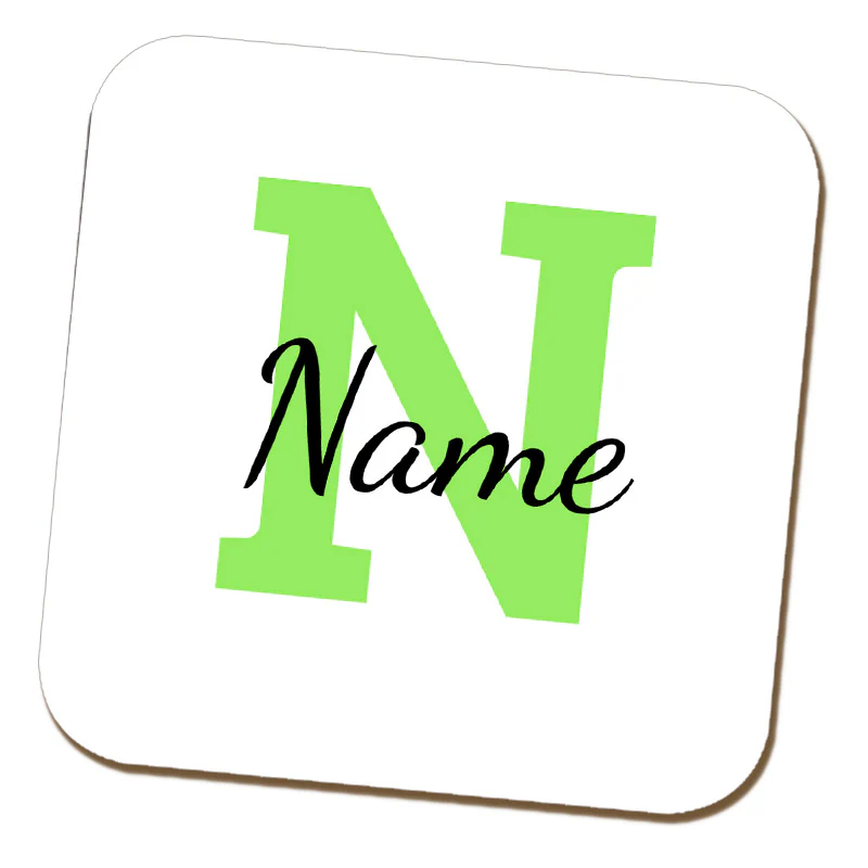 Initial Coaster with Name - Image 5
