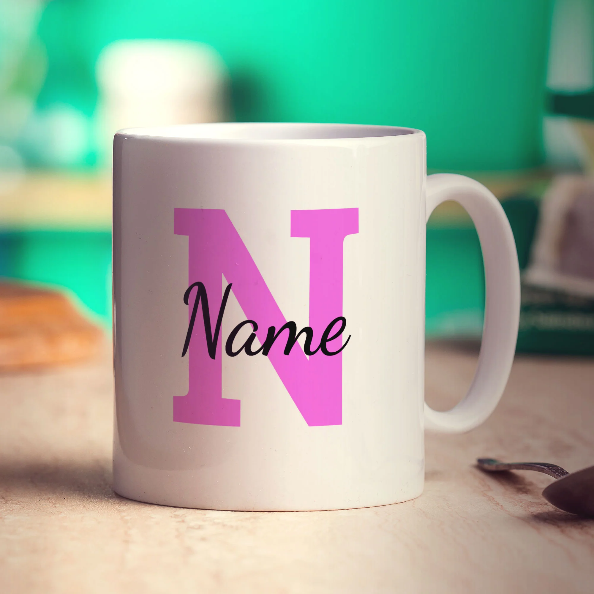 Initial and Name Mug with Photo - Image 17
