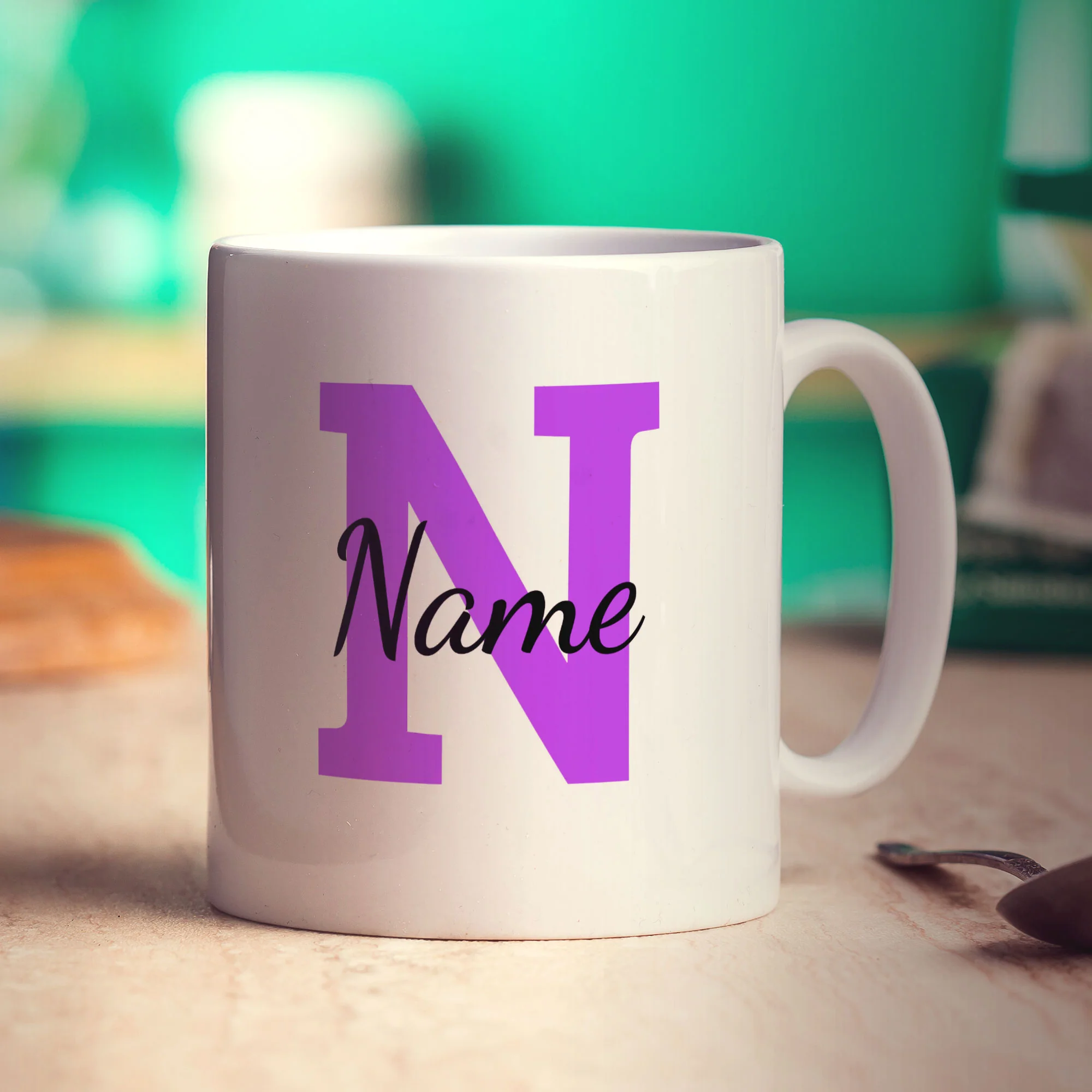 Initial and Name Mug with Photo - Image 21