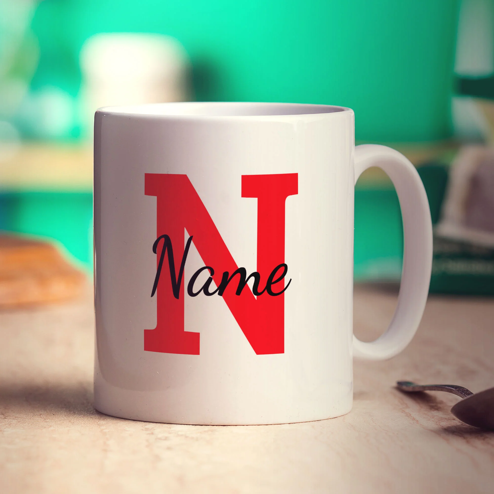 Initial and Name Mug with Photo - Image 25