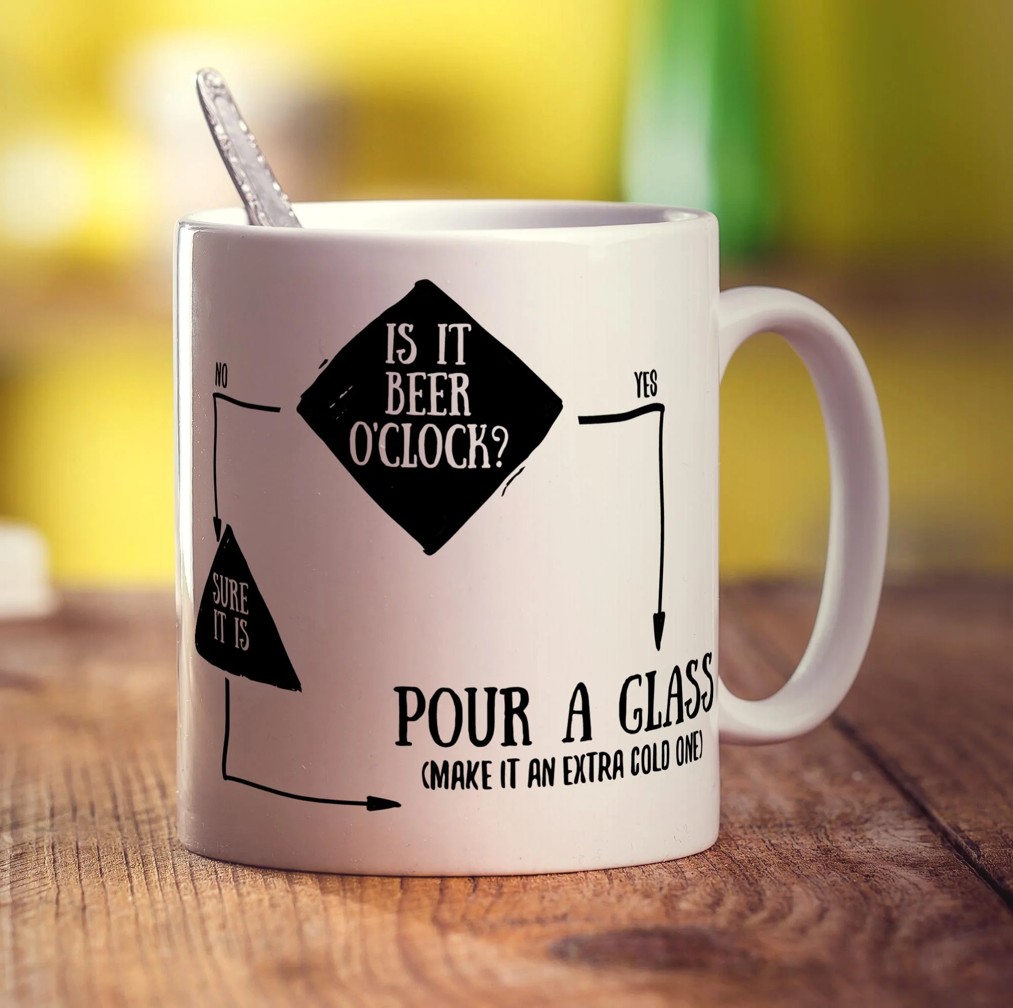 Is It Beer O'Clock? Flow Chart Mug - Image 3