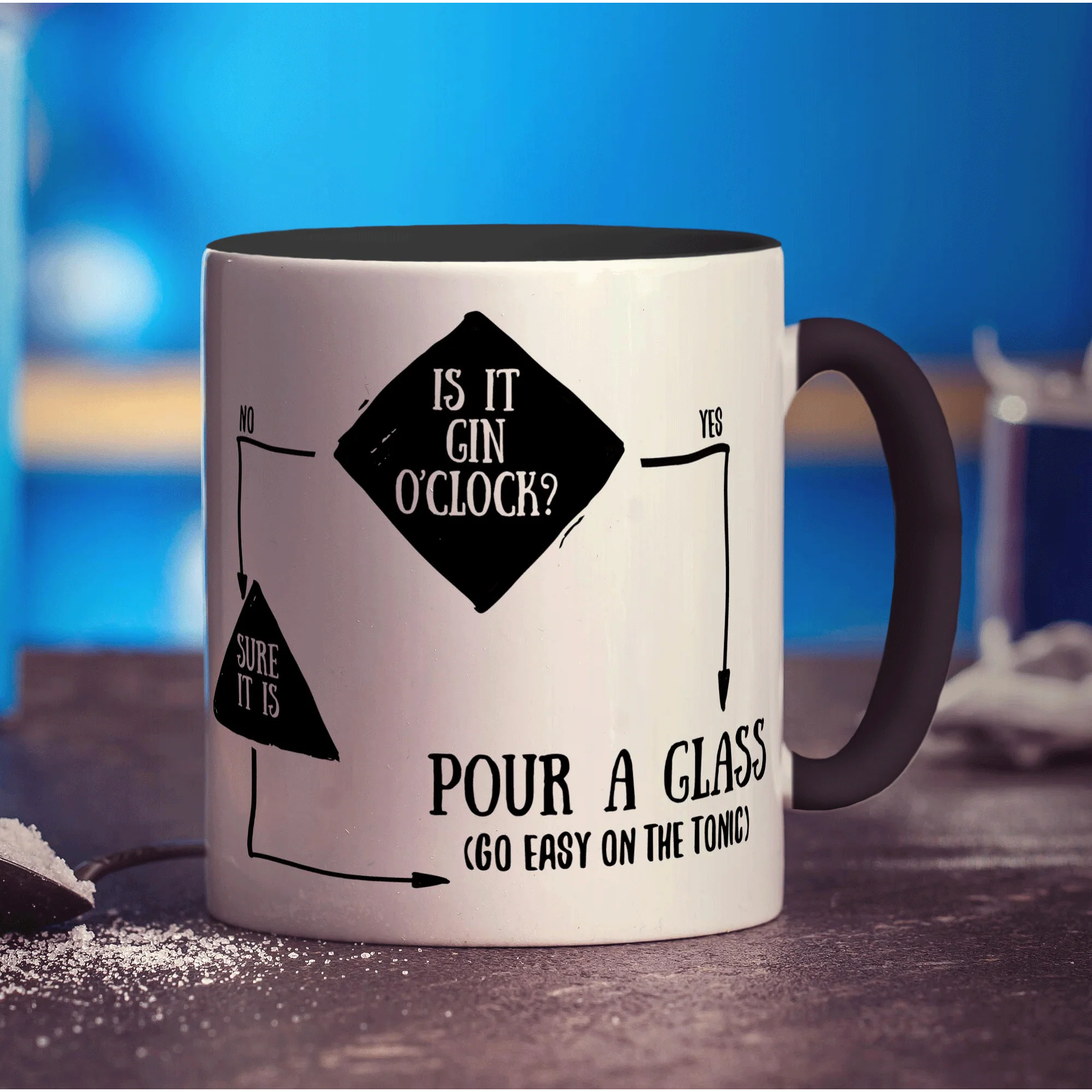 Is It Gin O'Clock? Flow Chart Mug - Image 10