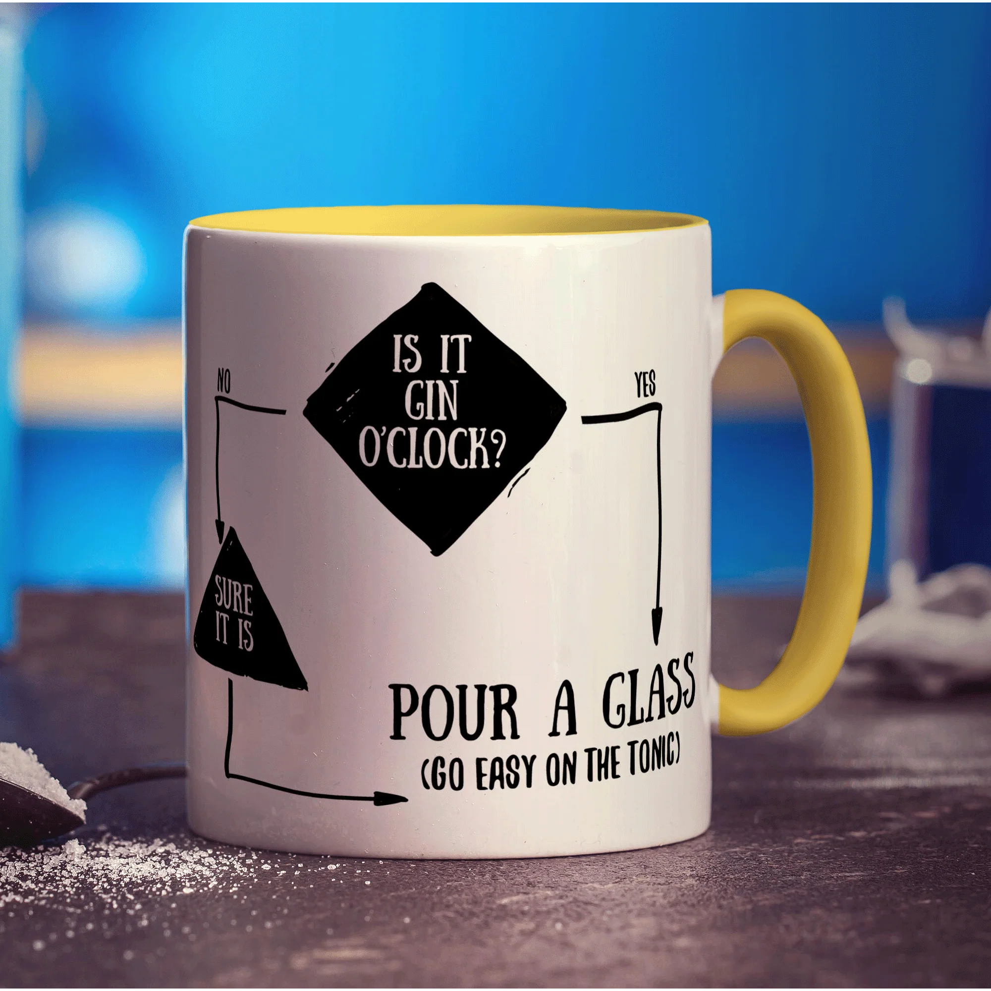 Is It Gin O'Clock? Flow Chart Mug - Image 5