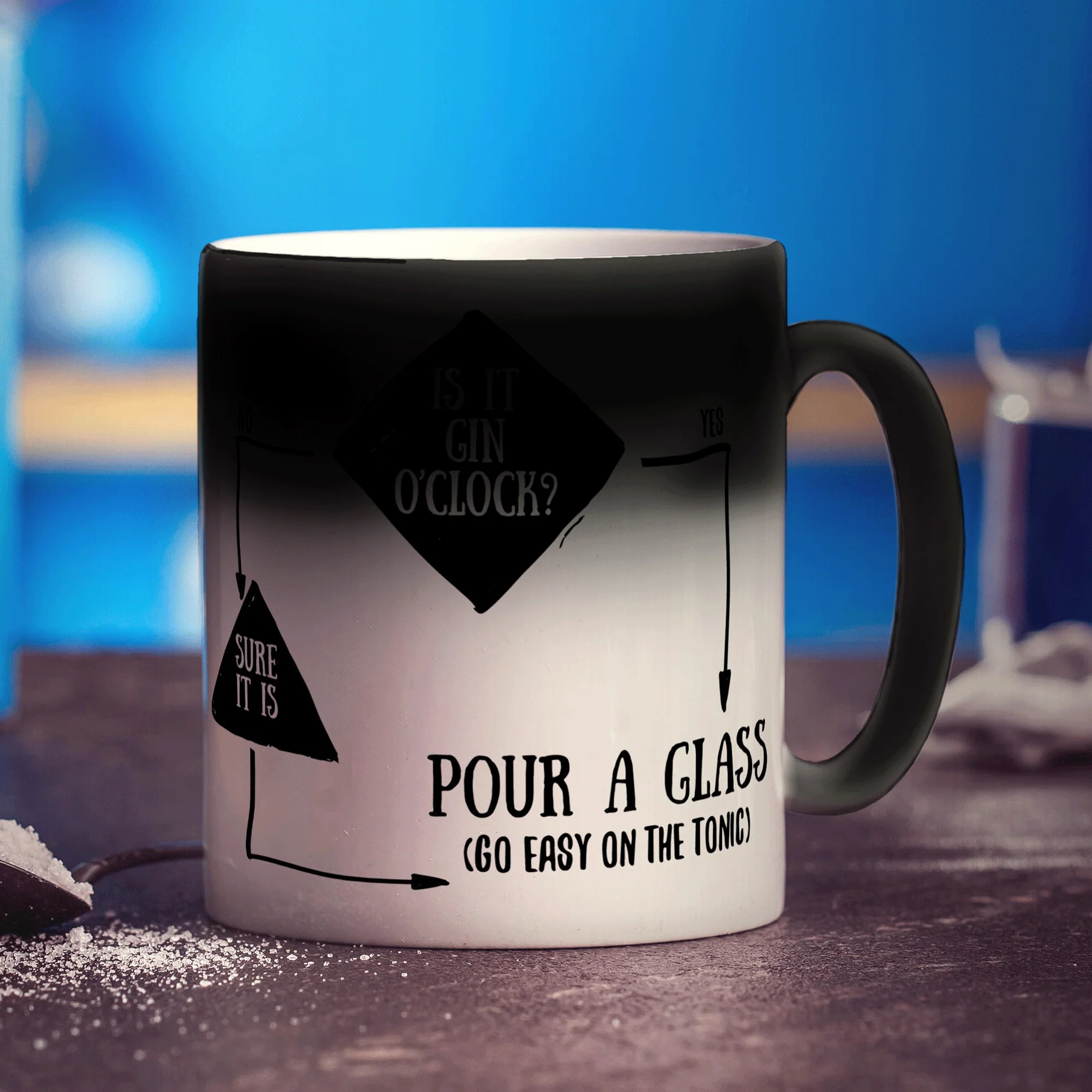 Is It Gin O'Clock? Flow Chart Mug - Image 6