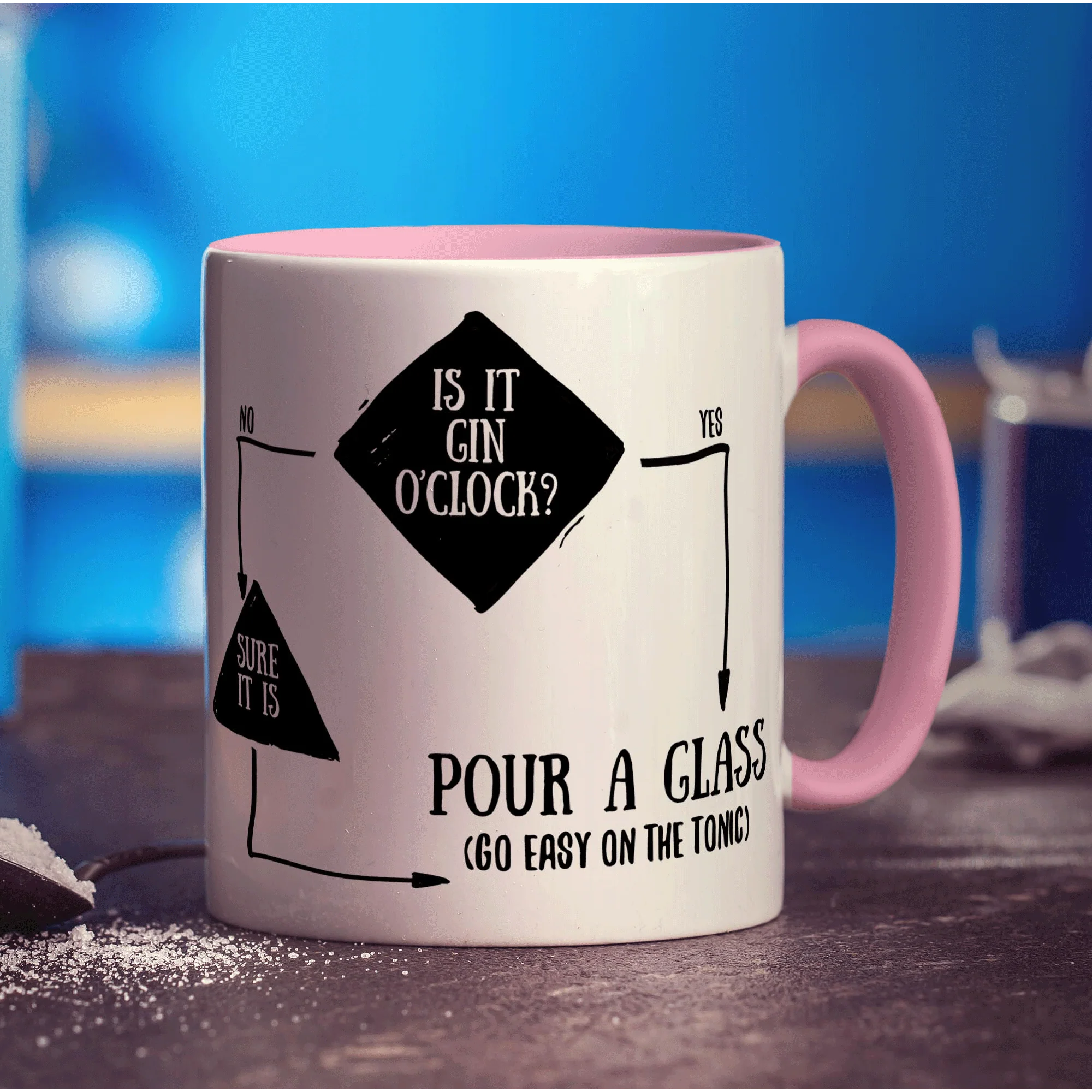 Is It Gin O'Clock? Flow Chart Mug - Image 9