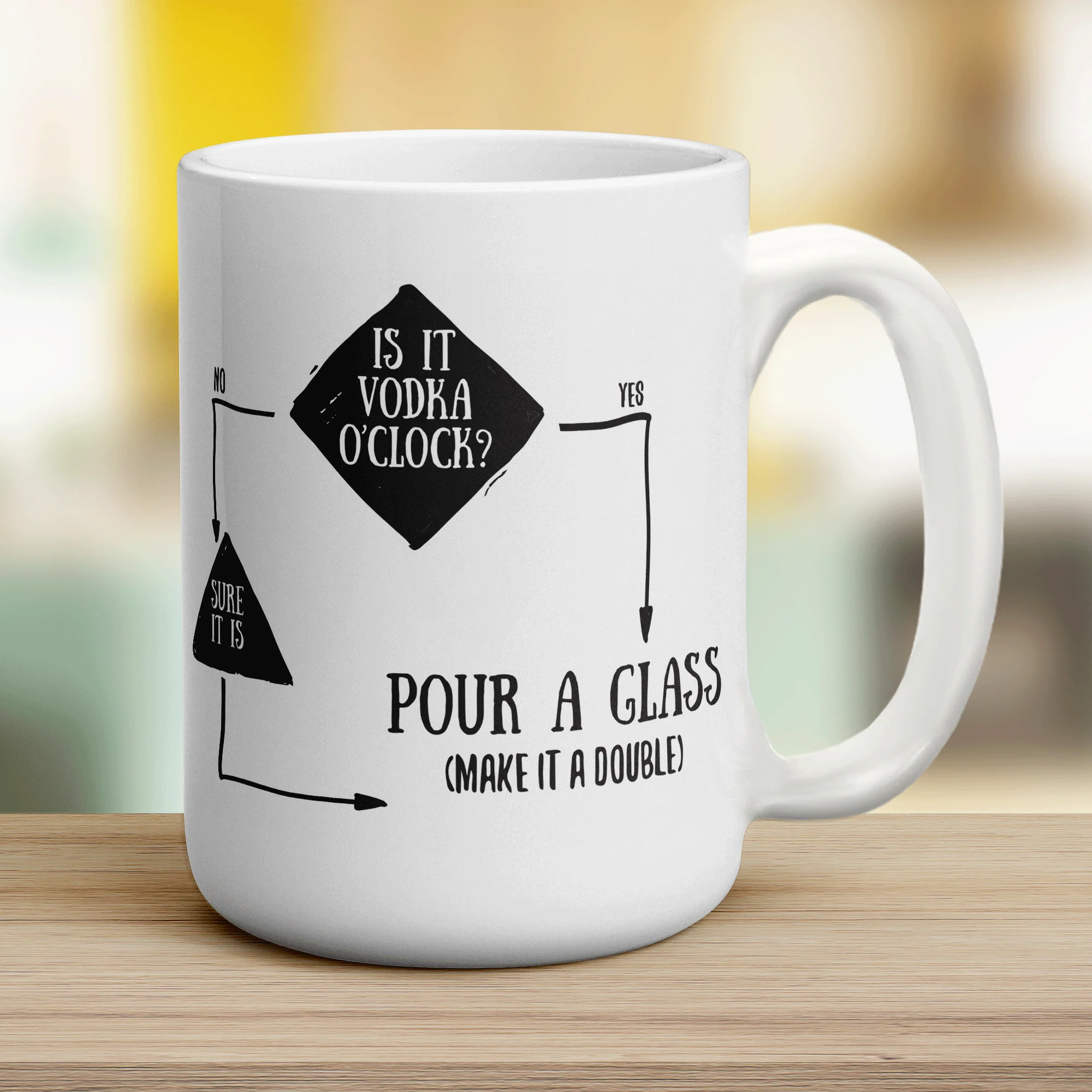 Is It Vodka O'Clock? Flow Chart Mug - Image 12