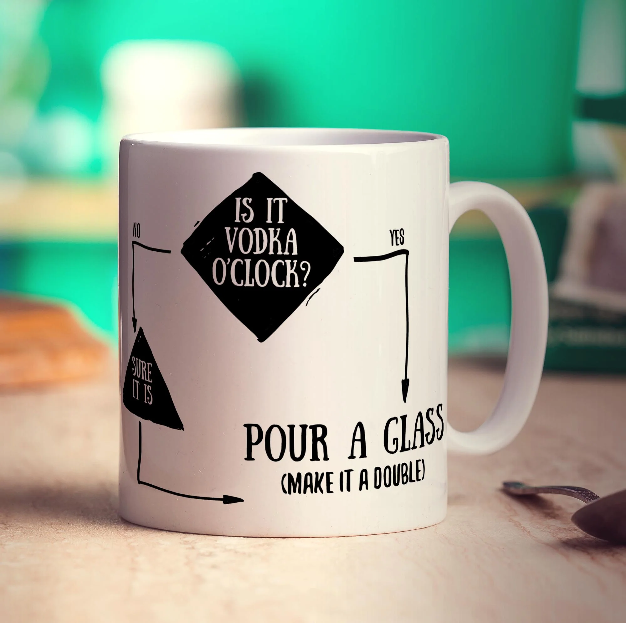 Is It Vodka O'Clock? Flow Chart Mug - Image 3