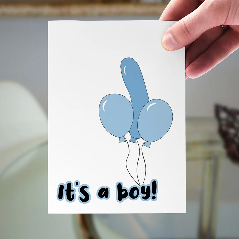 It's A Boy Balloon Card - Image 2