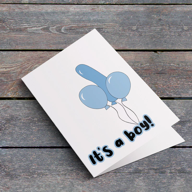 It's A Boy Balloon Card - Image 3