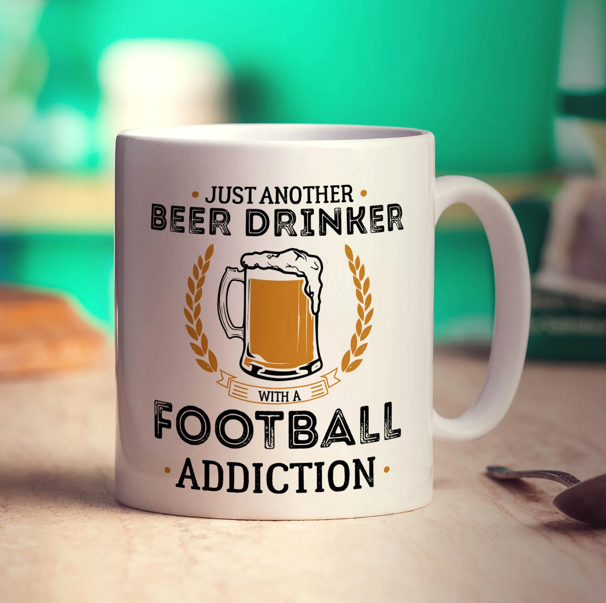 Just Another Beer Drinker With a Football Addiction Mug - Image 3