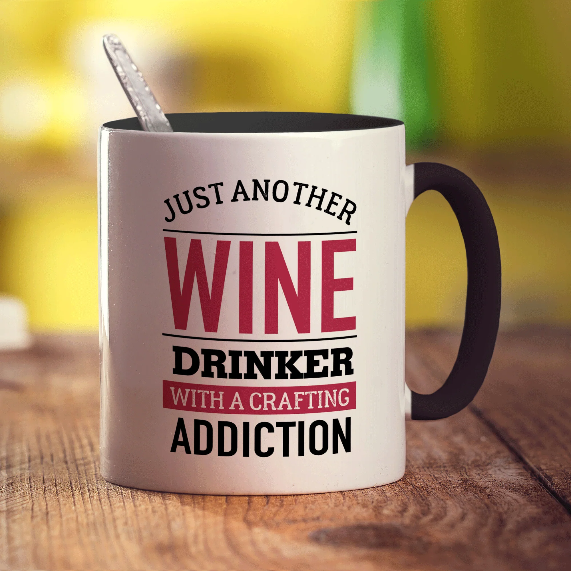 Just Another Wine Drinker with a Crafting Addiction Mug - Image 10