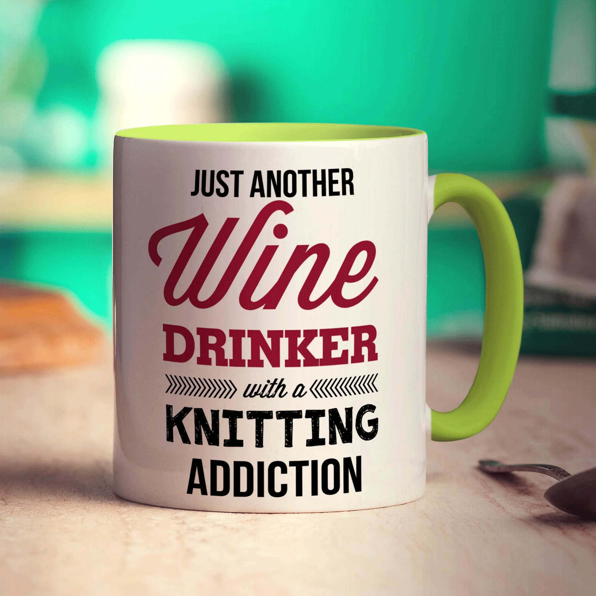 Just Another Wine Drinker with a Knitting Addiction Mug - Image 7
