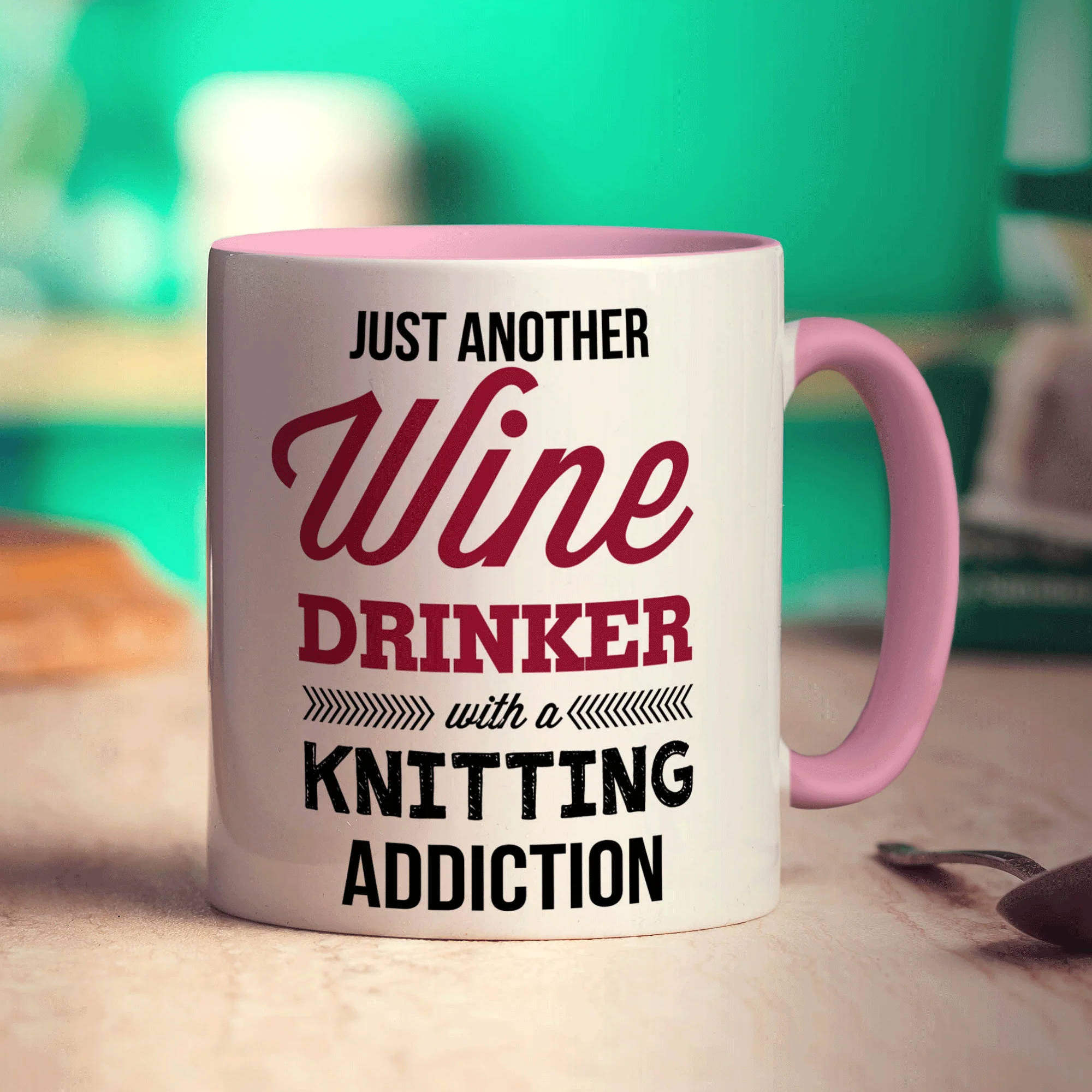 Just Another Wine Drinker with a Knitting Addiction Mug - Image 9