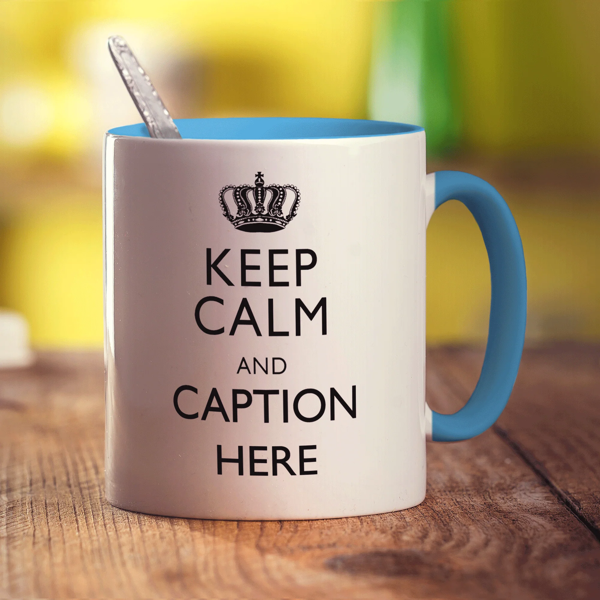 Keep Calm and "Any Caption" Mug - Black - Image 10