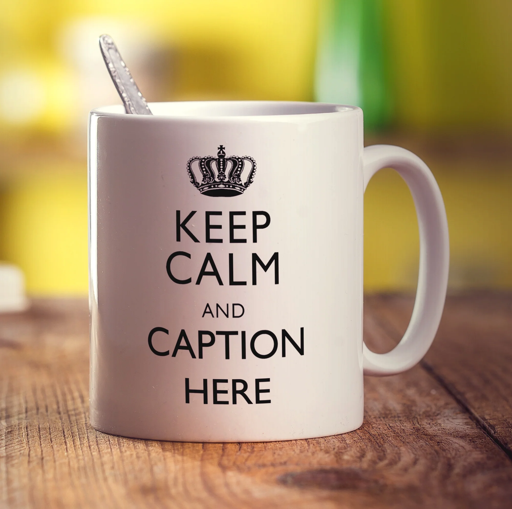 Keep Calm and "Any Caption" Mug - Black - Image 4