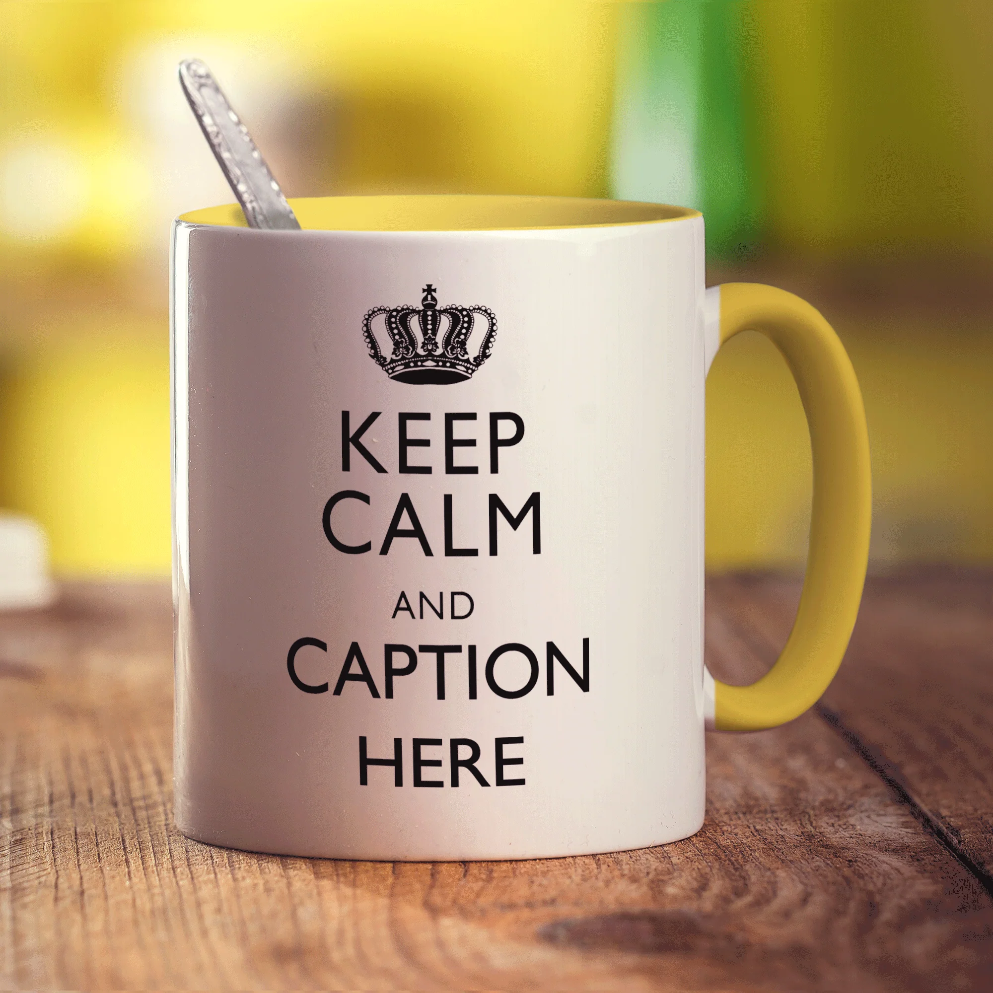 Keep Calm and "Any Caption" Mug - Black - Image 7